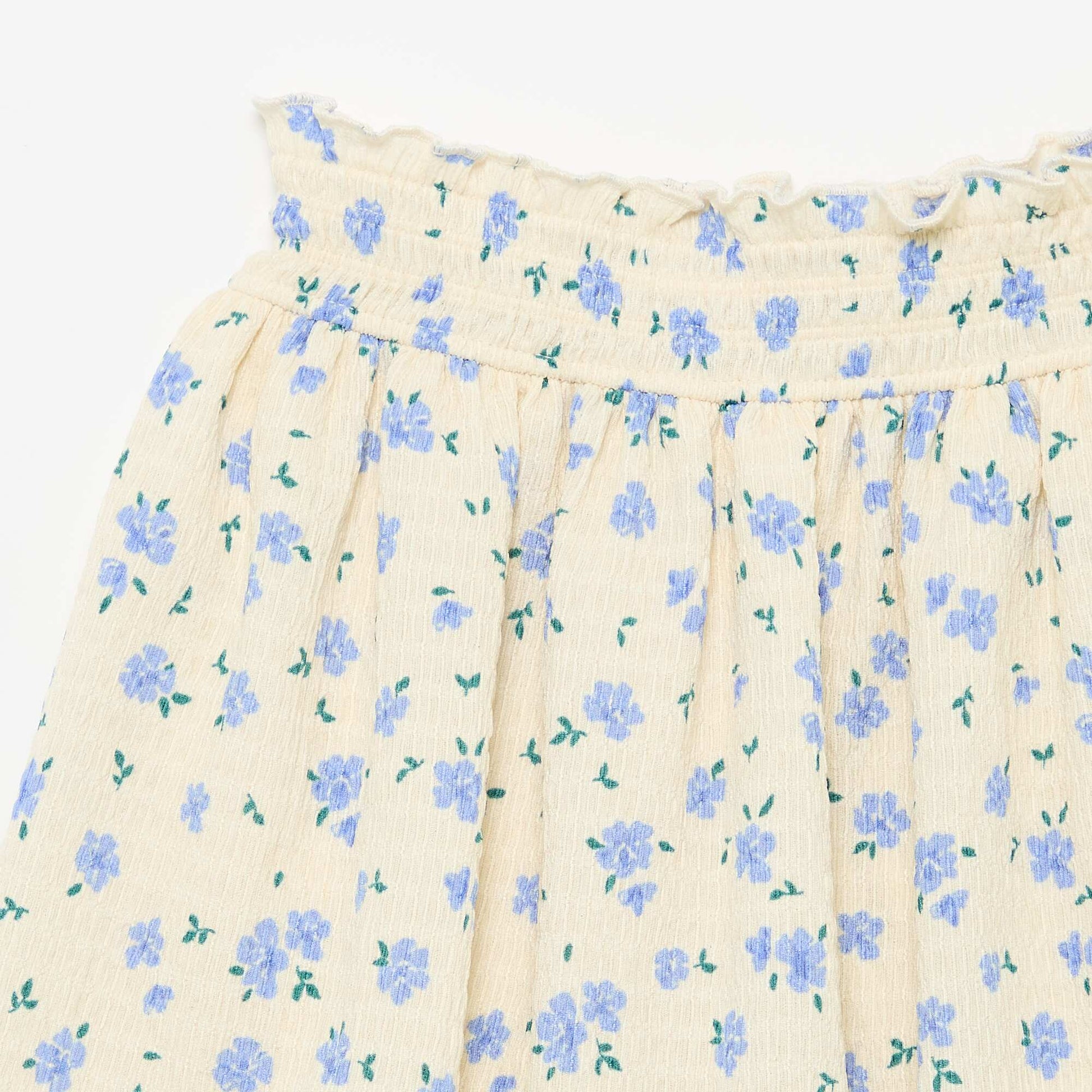 Skater mini skirt with integrated shorts BEIGE