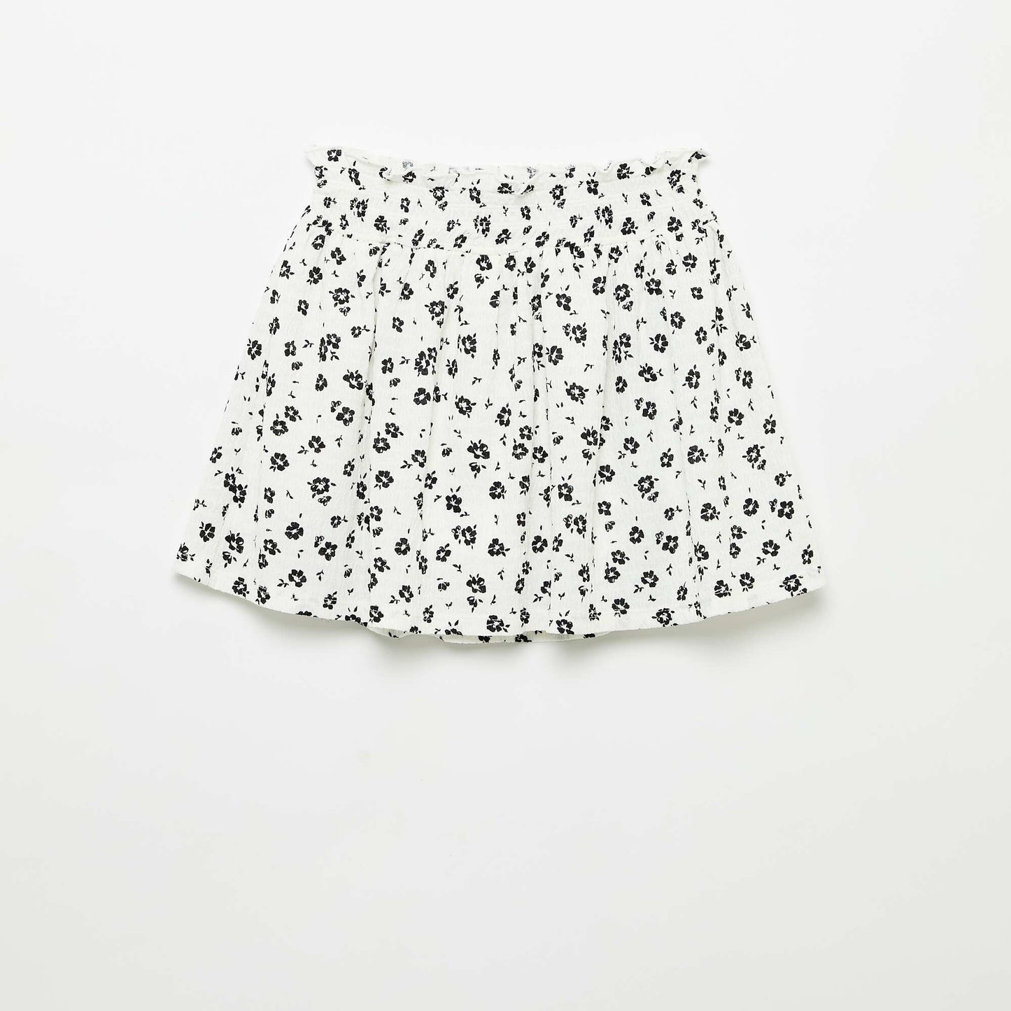 Skater mini skirt with integrated shorts WHITE