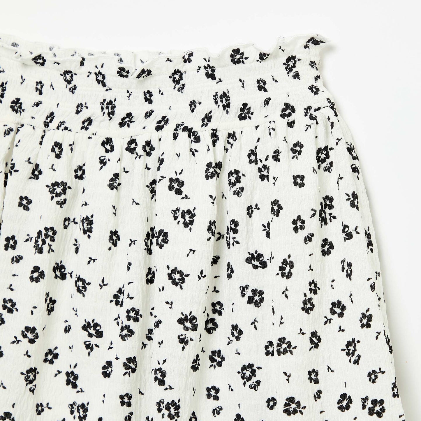 Skater mini skirt with integrated shorts WHITE