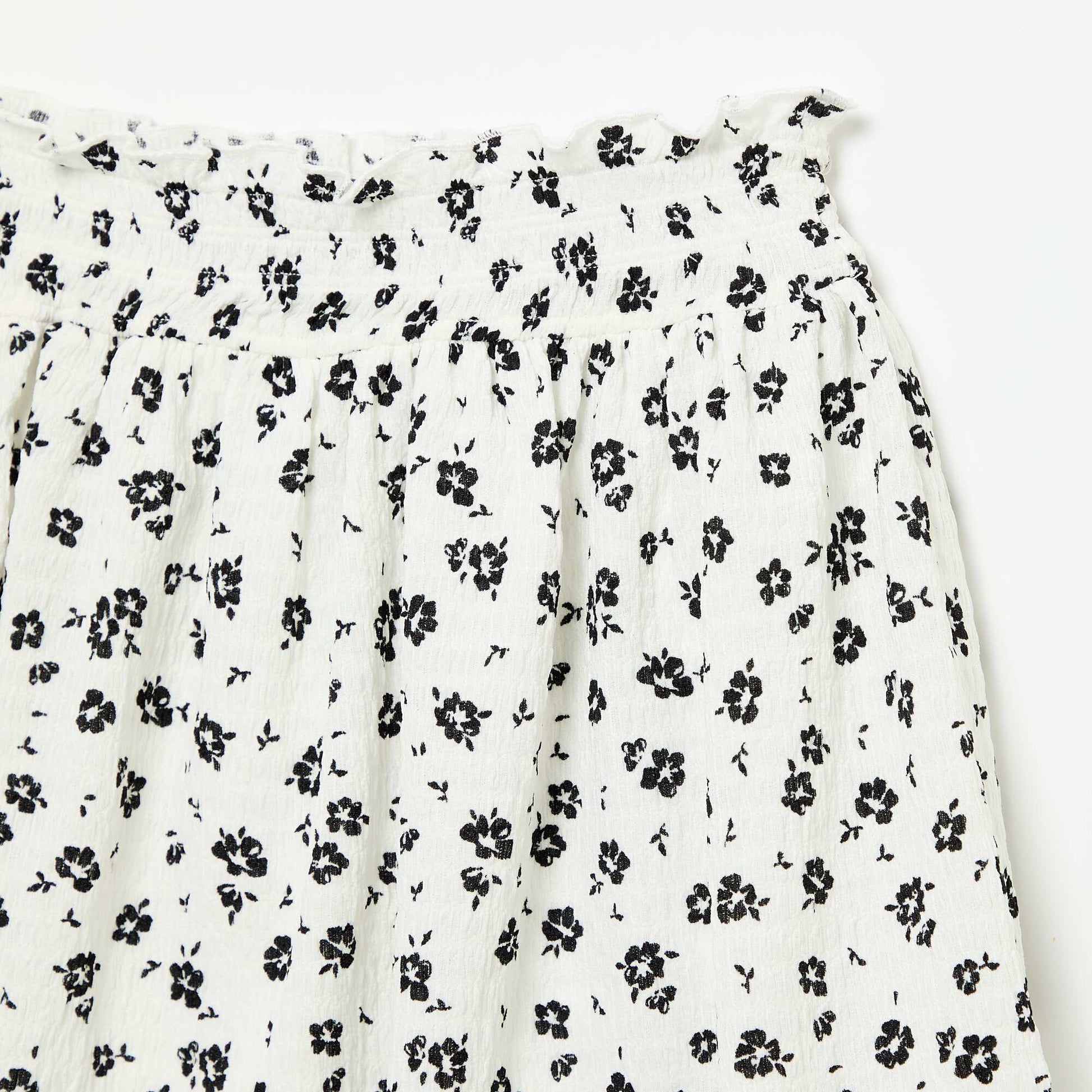 Skater mini skirt with integrated shorts WHITE