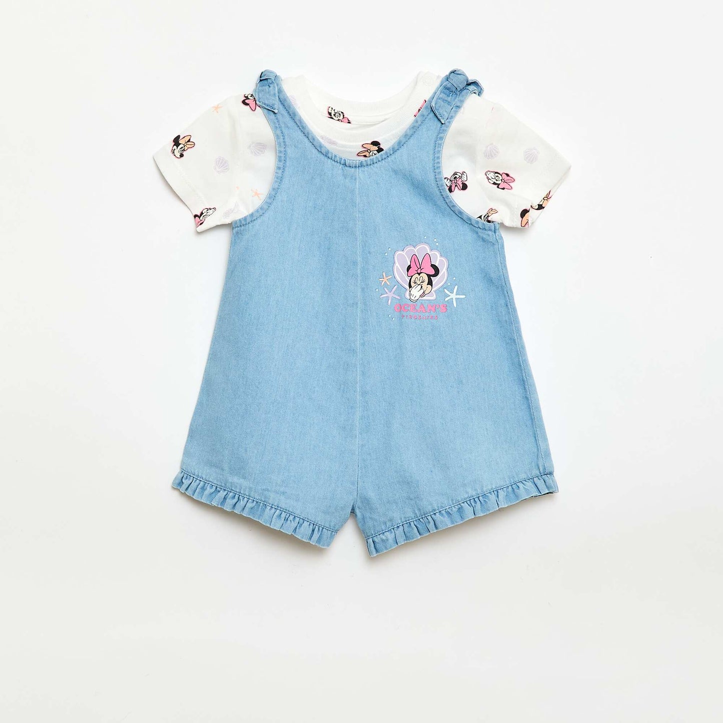 Disney Mickey Mouse T-Shirt & Romper Set WHITE