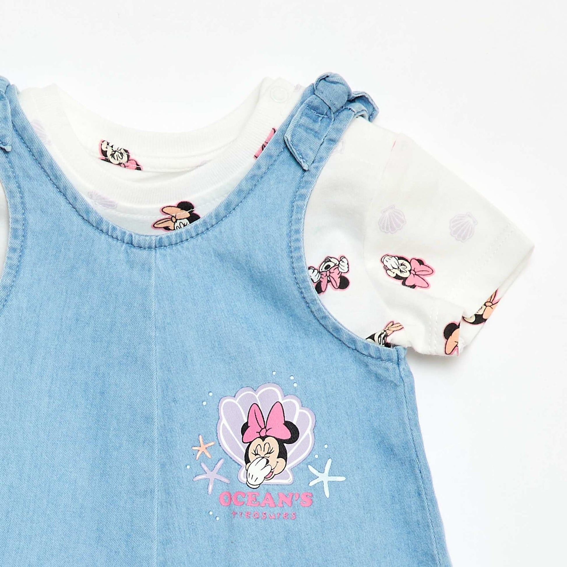 Disney Mickey Mouse T-Shirt & Romper Set WHITE