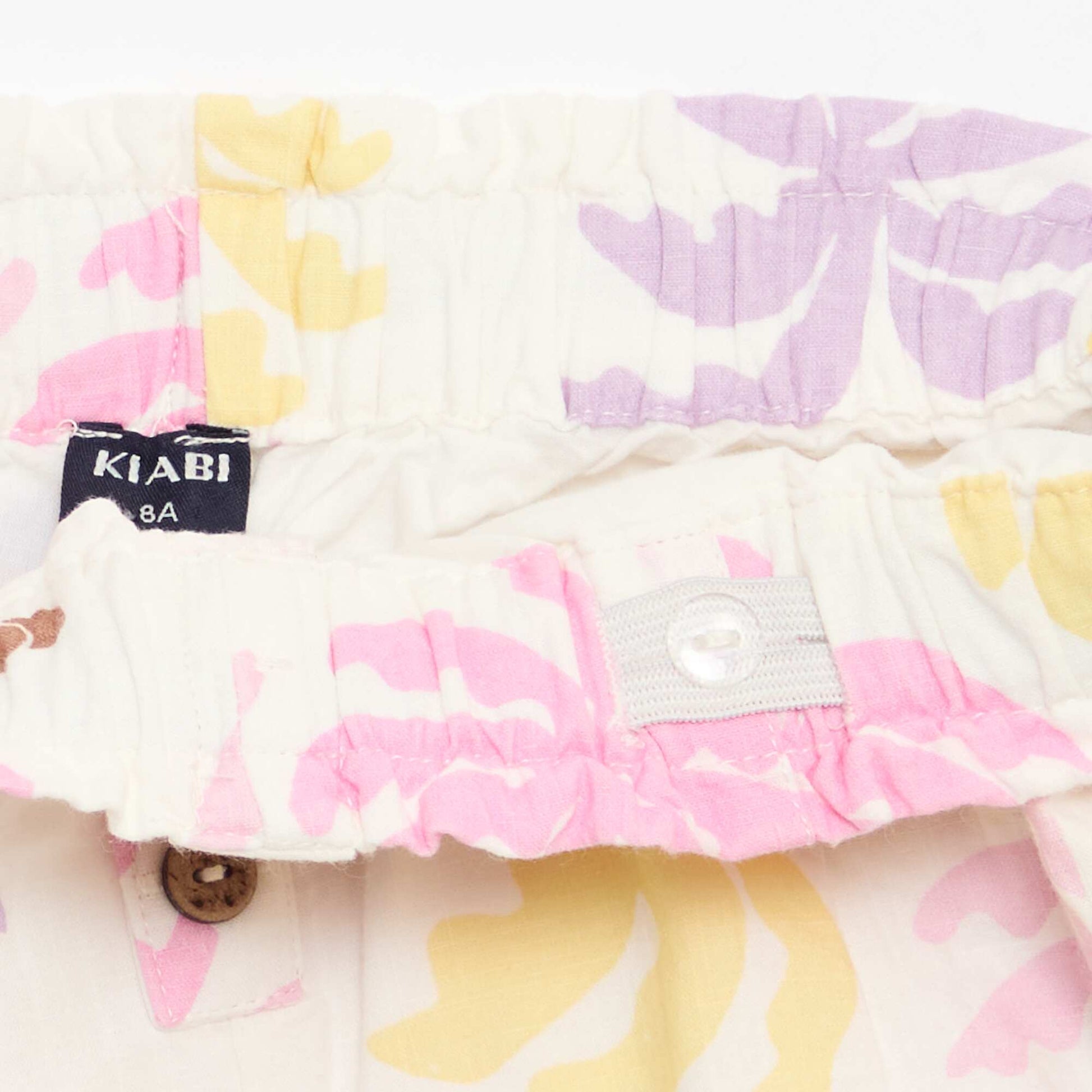 Straight seersucker shorts BEIGE