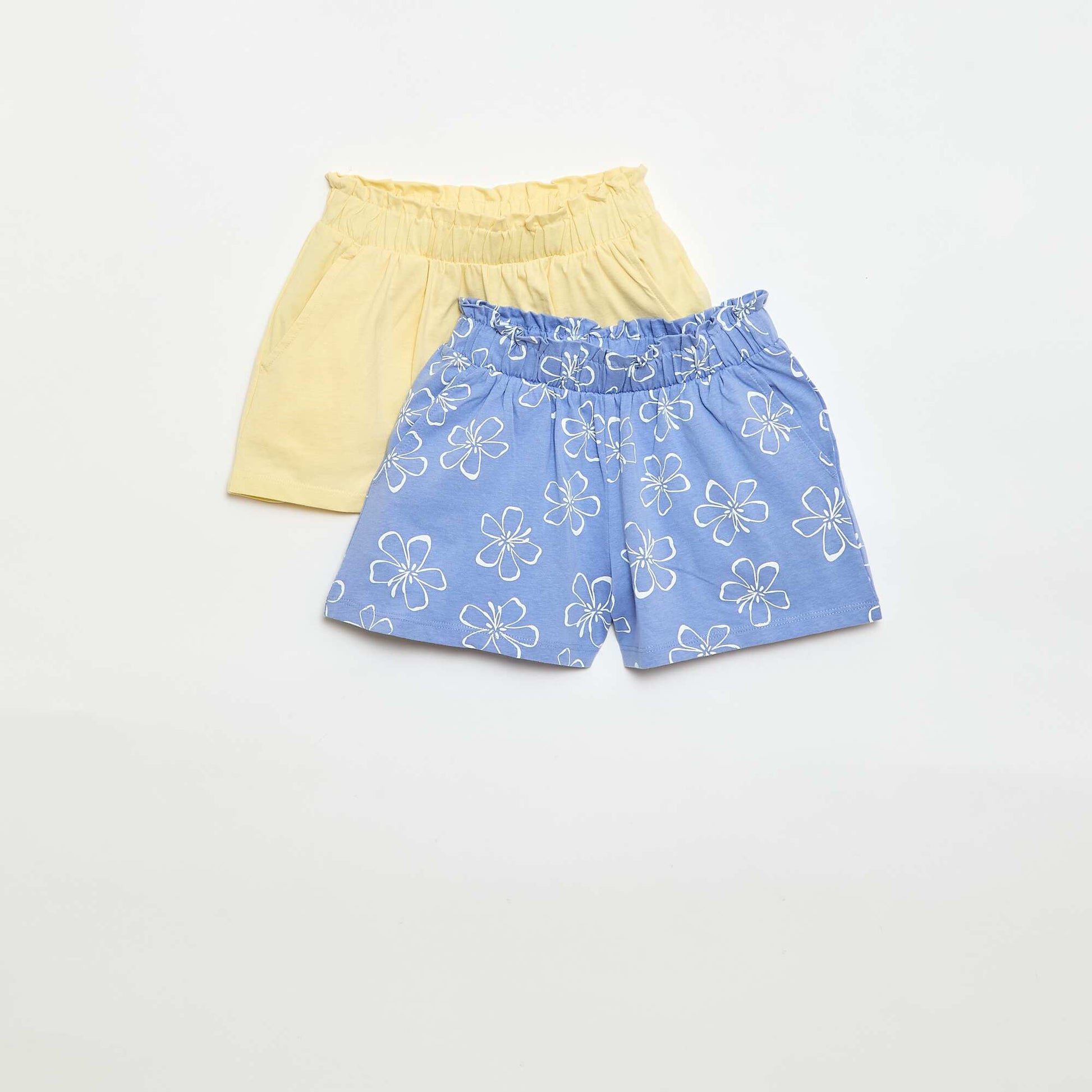 2-Pack Elastic Waist Shorts BLUE