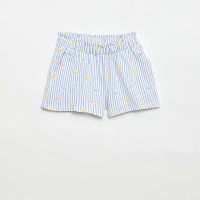 2-Pack Elastic Waist Shorts BLUE