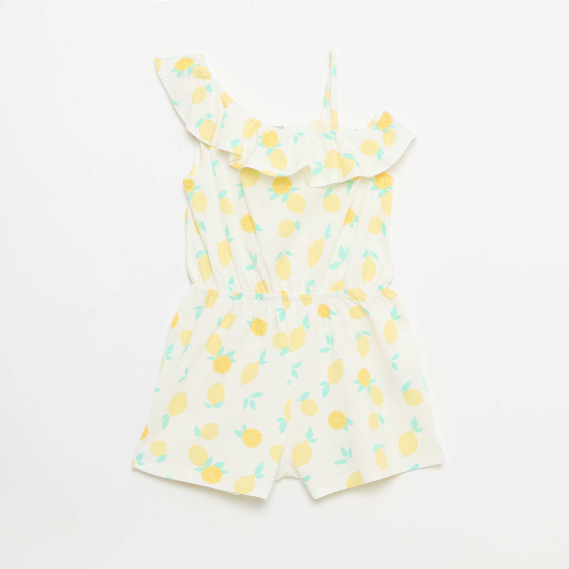 Romper with Asymmetrical Neckline WHITE