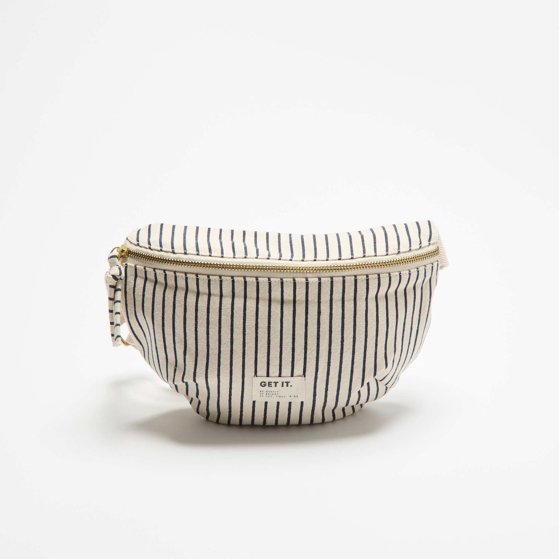 Printed Fabric Belt Bag BLUE