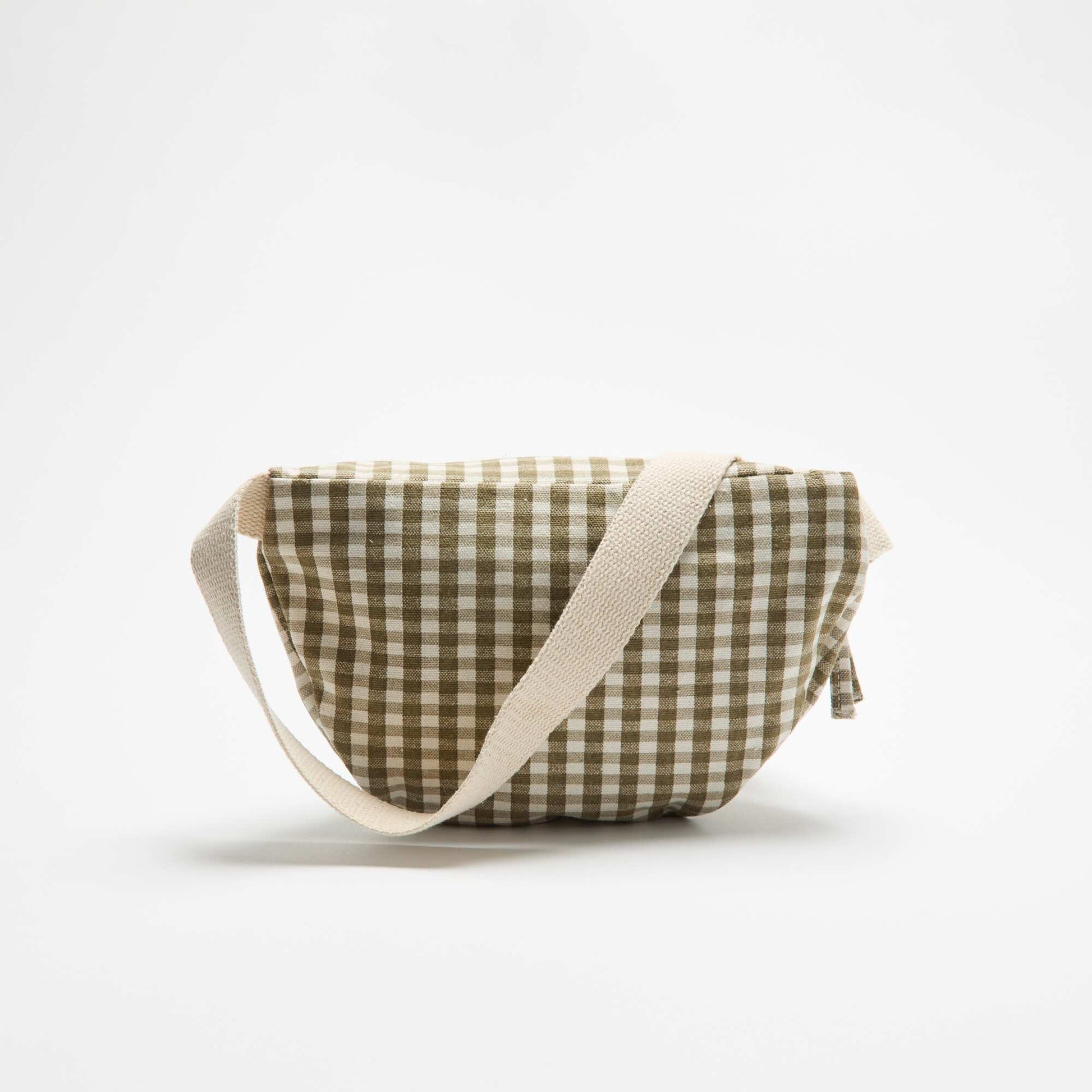 Printed Fabric Belt Bag GREEN