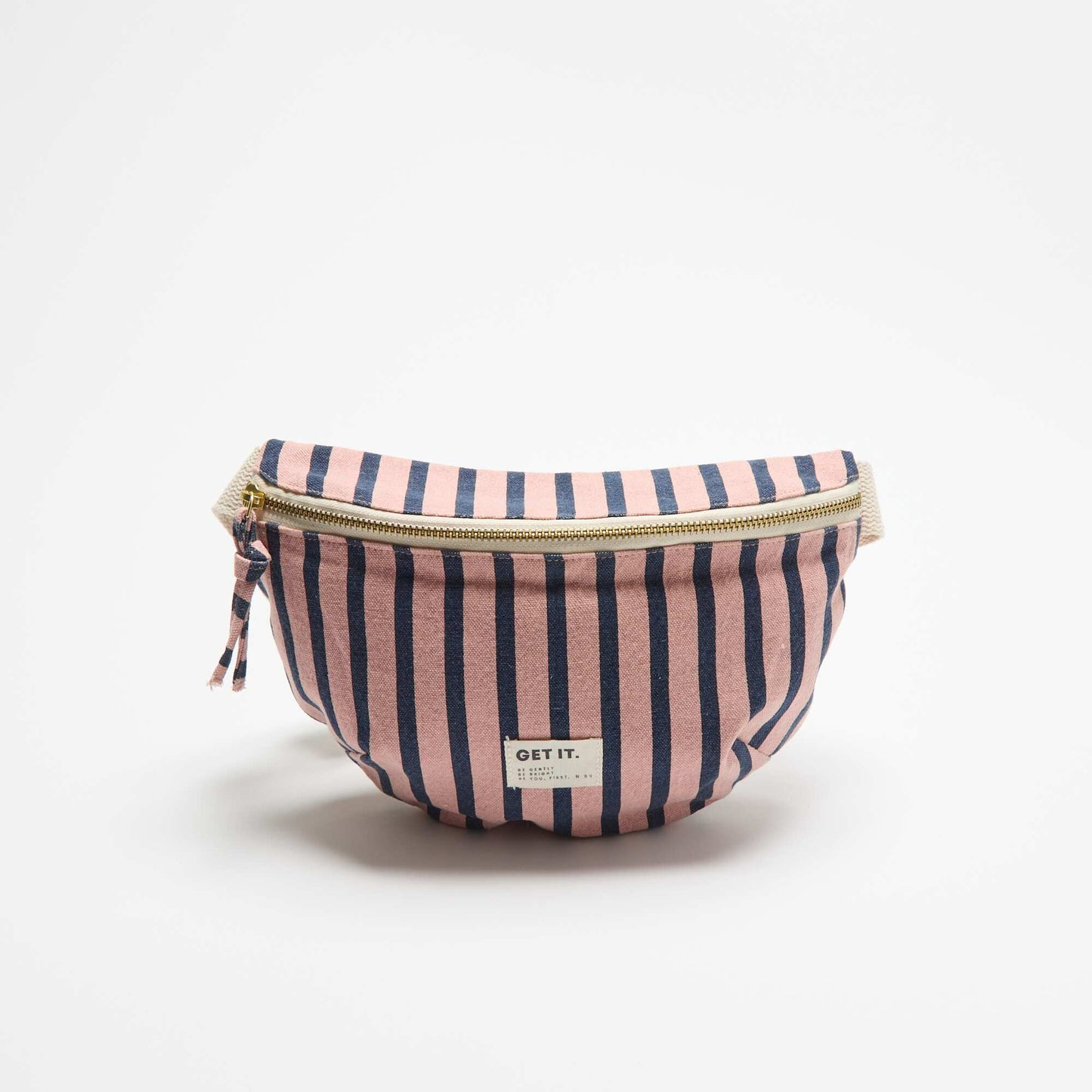 Printed Fabric Belt Bag PINK