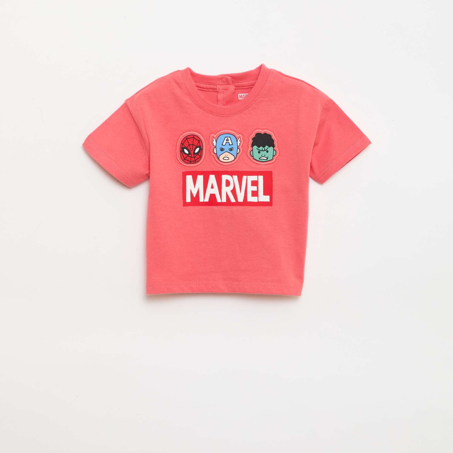 'Marvel' Print T-shirt RED