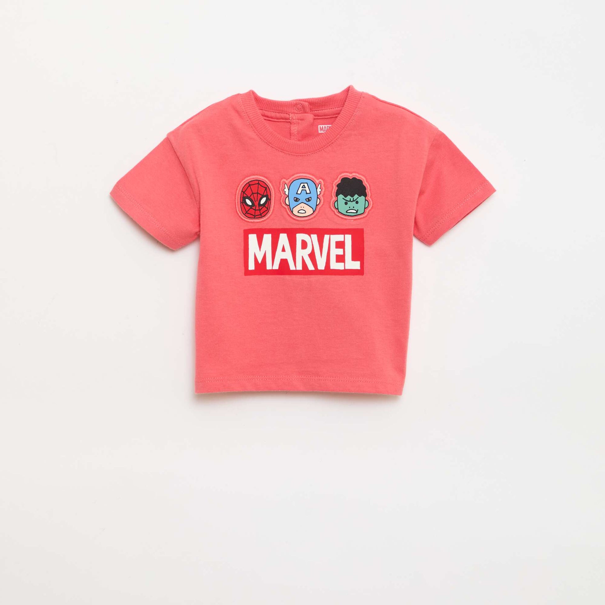 'Marvel' Print T-shirt RED