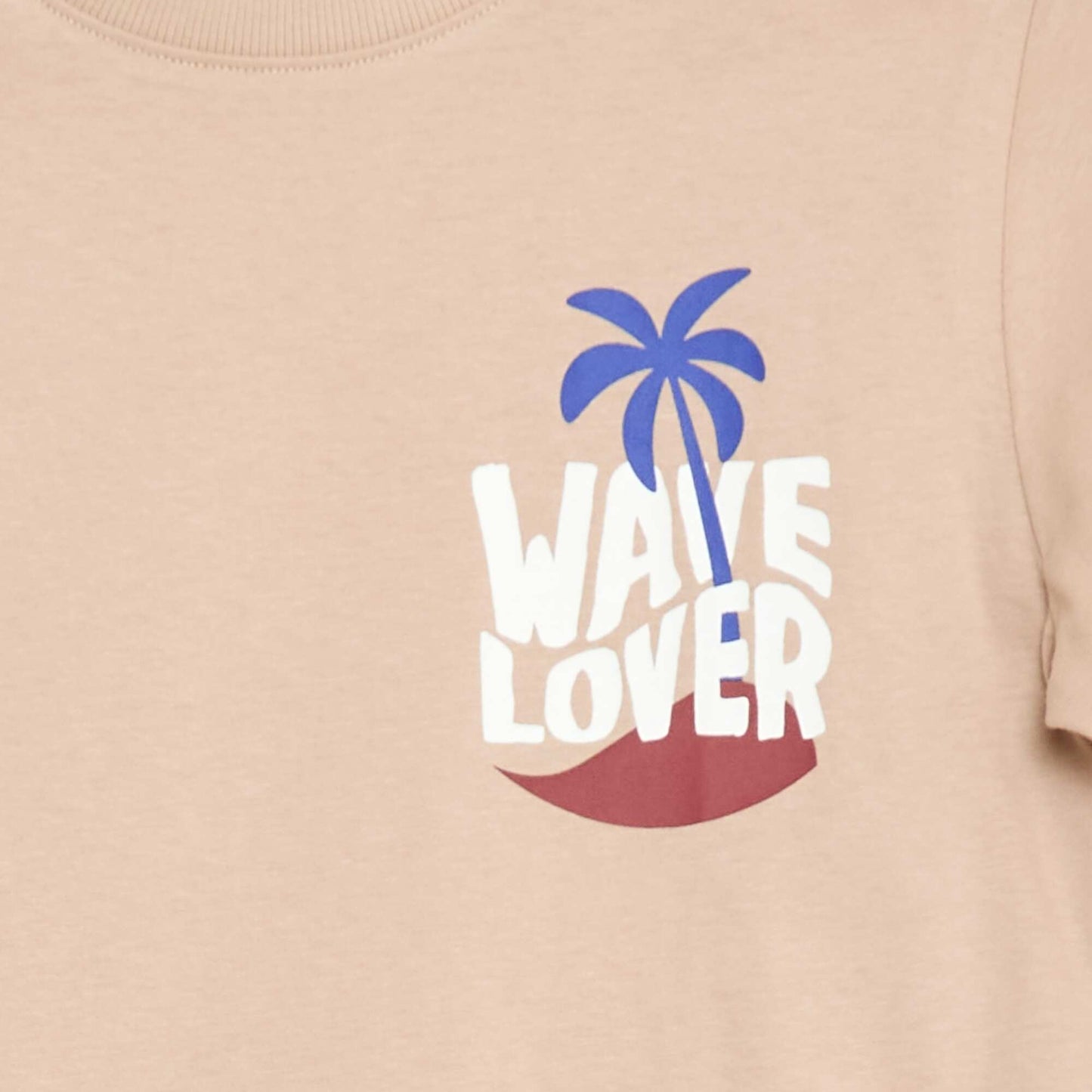 Printed Front and Back Short-Sleeve T-Shirt BEIGE