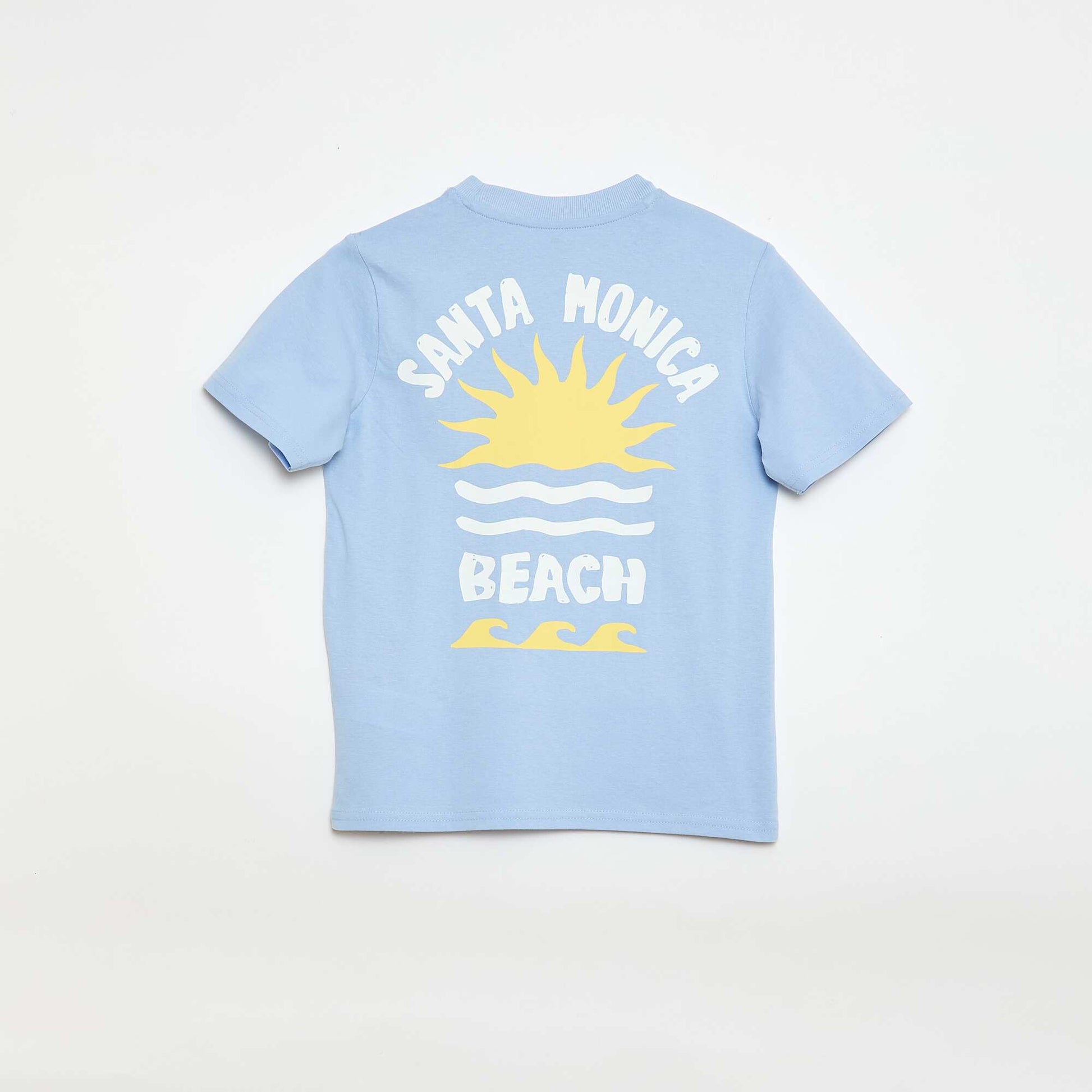 Printed Front and Back Short-Sleeve T-Shirt BLUE