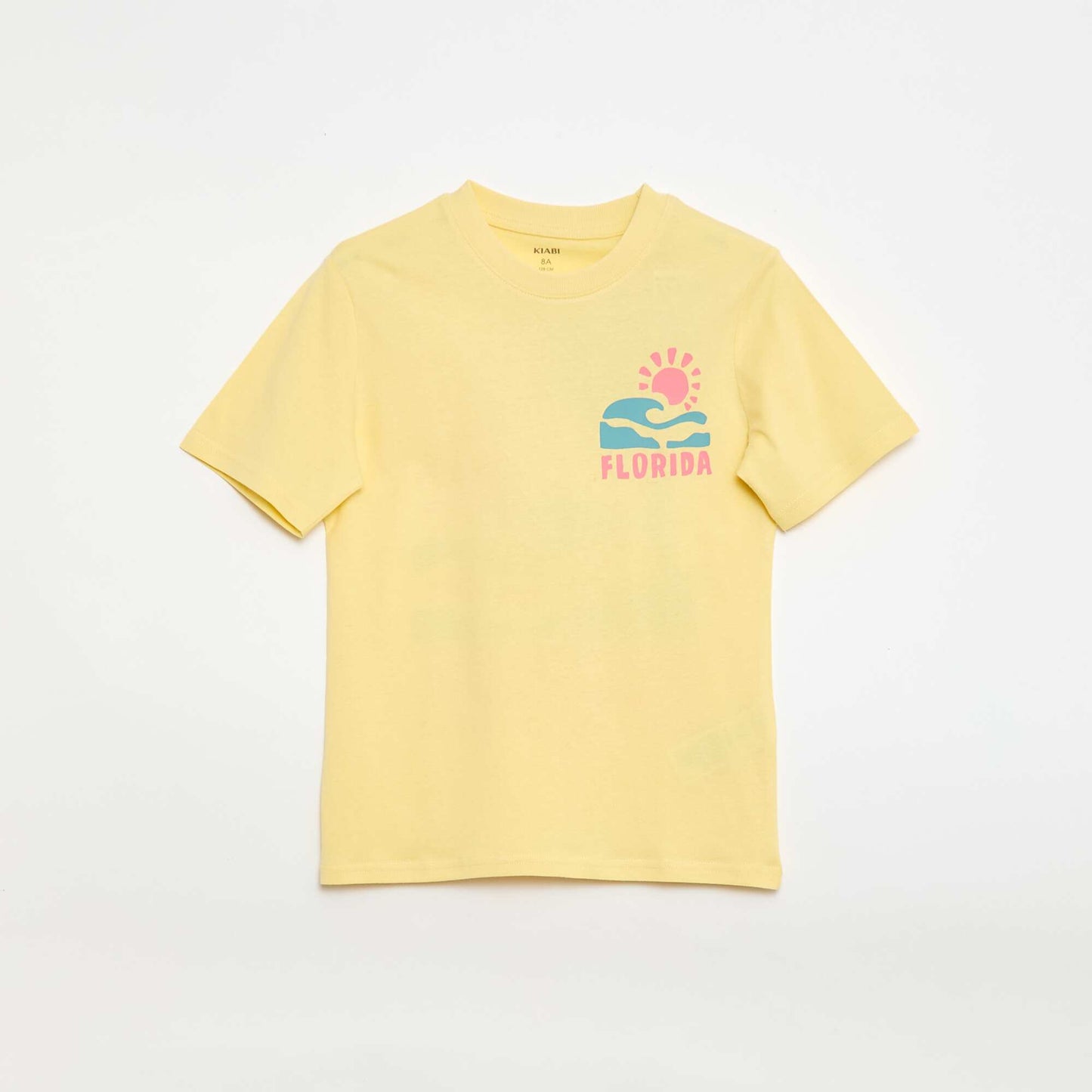 Printed Front and Back Short-Sleeve T-Shirt BEIGE