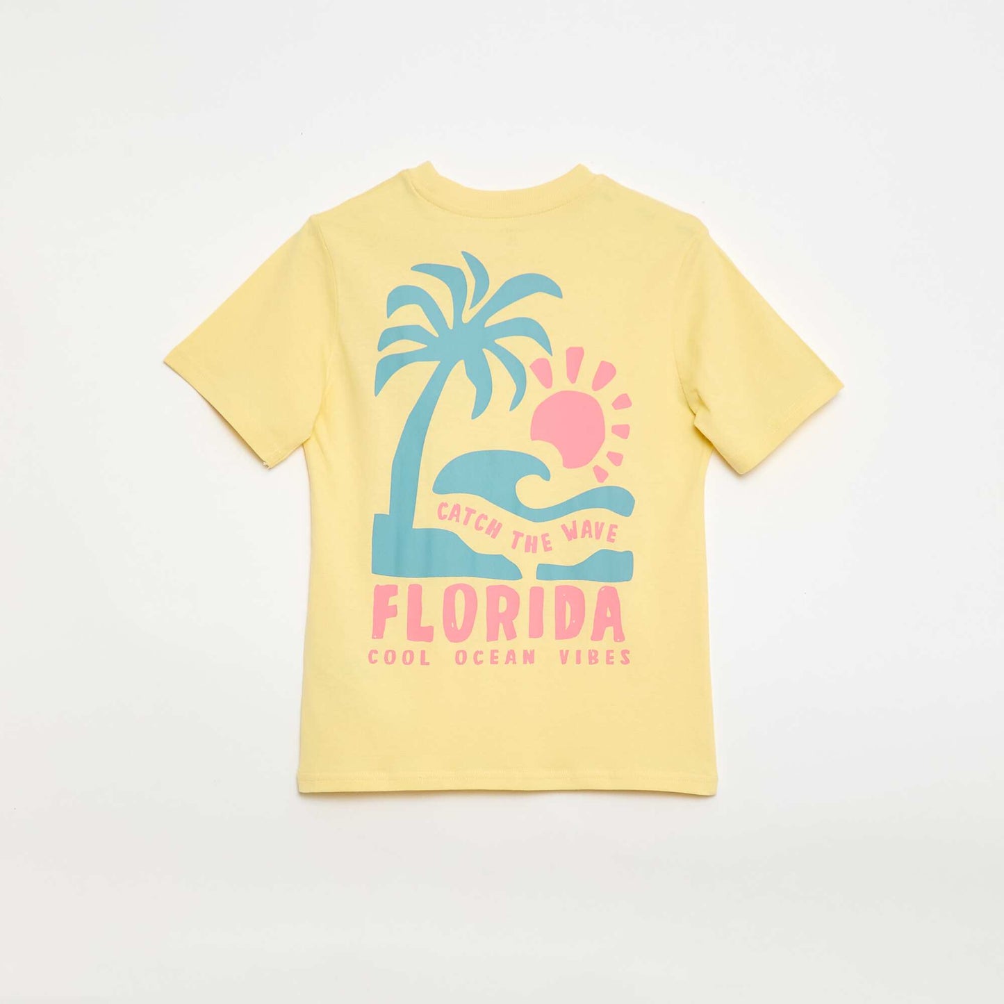 Printed Front and Back Short-Sleeve T-Shirt BEIGE