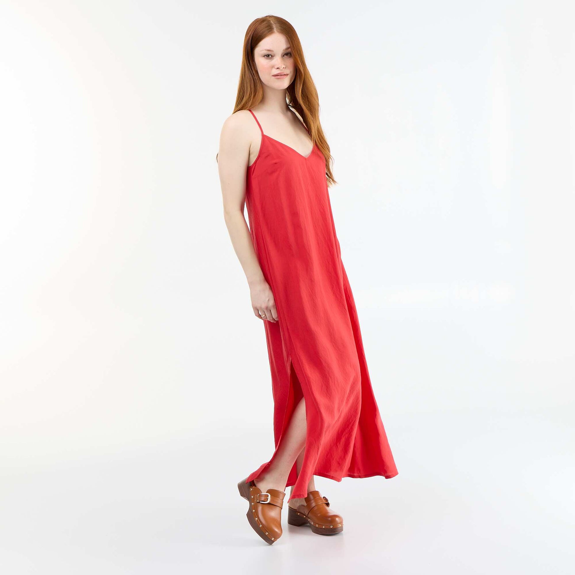 Fluid long dress RED
