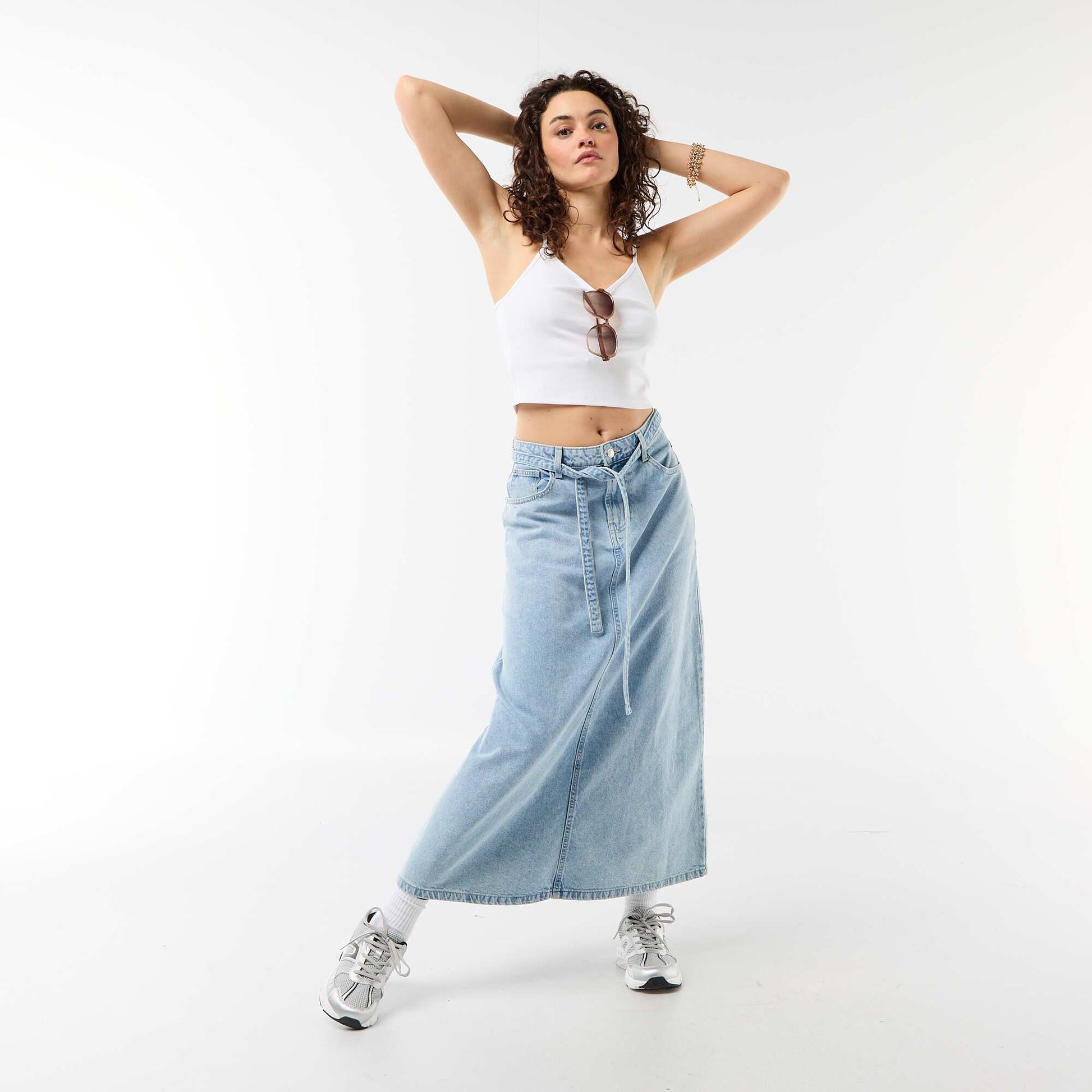 Adjustable Spaghetti Strap Camisole WHITE