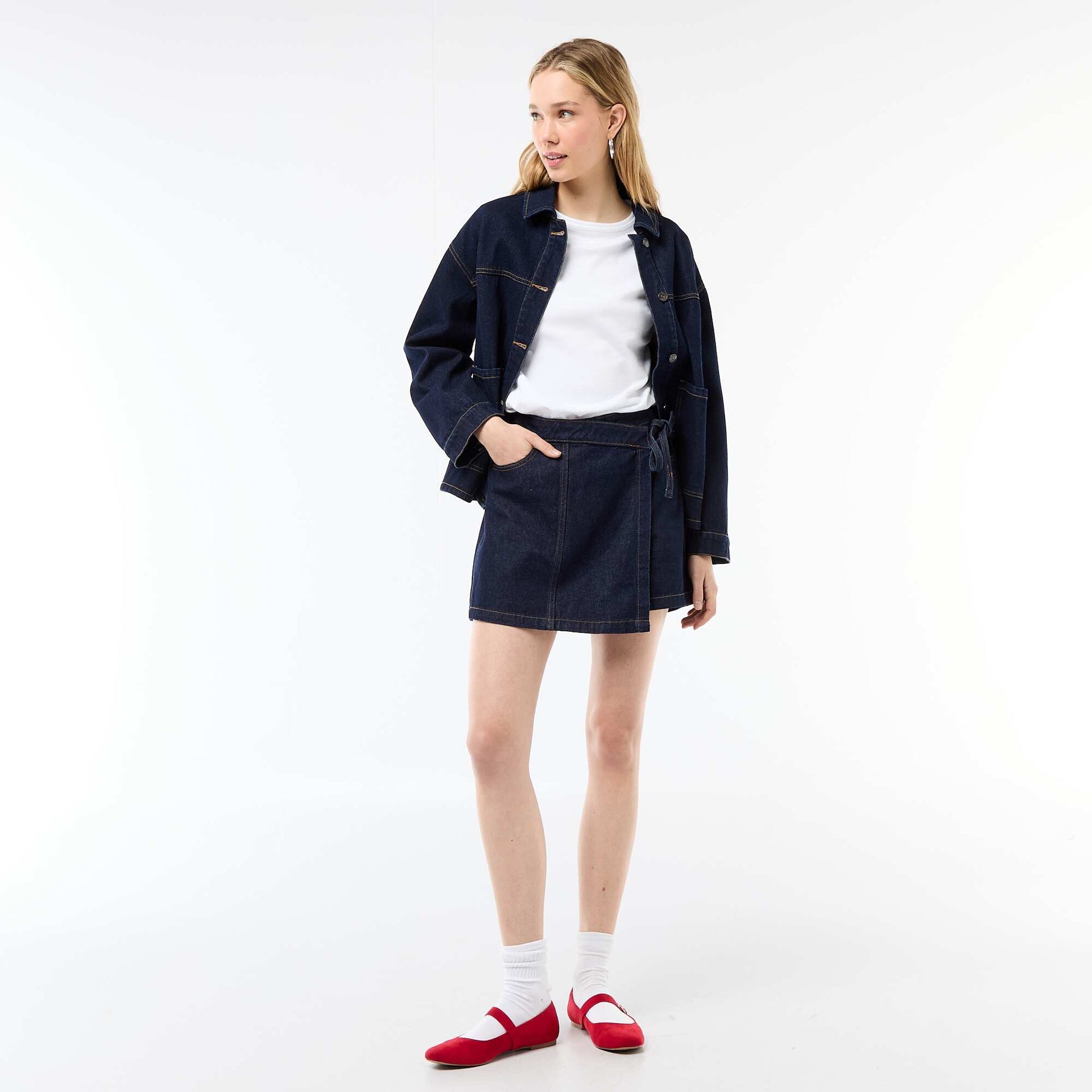Denim Skort BLUE