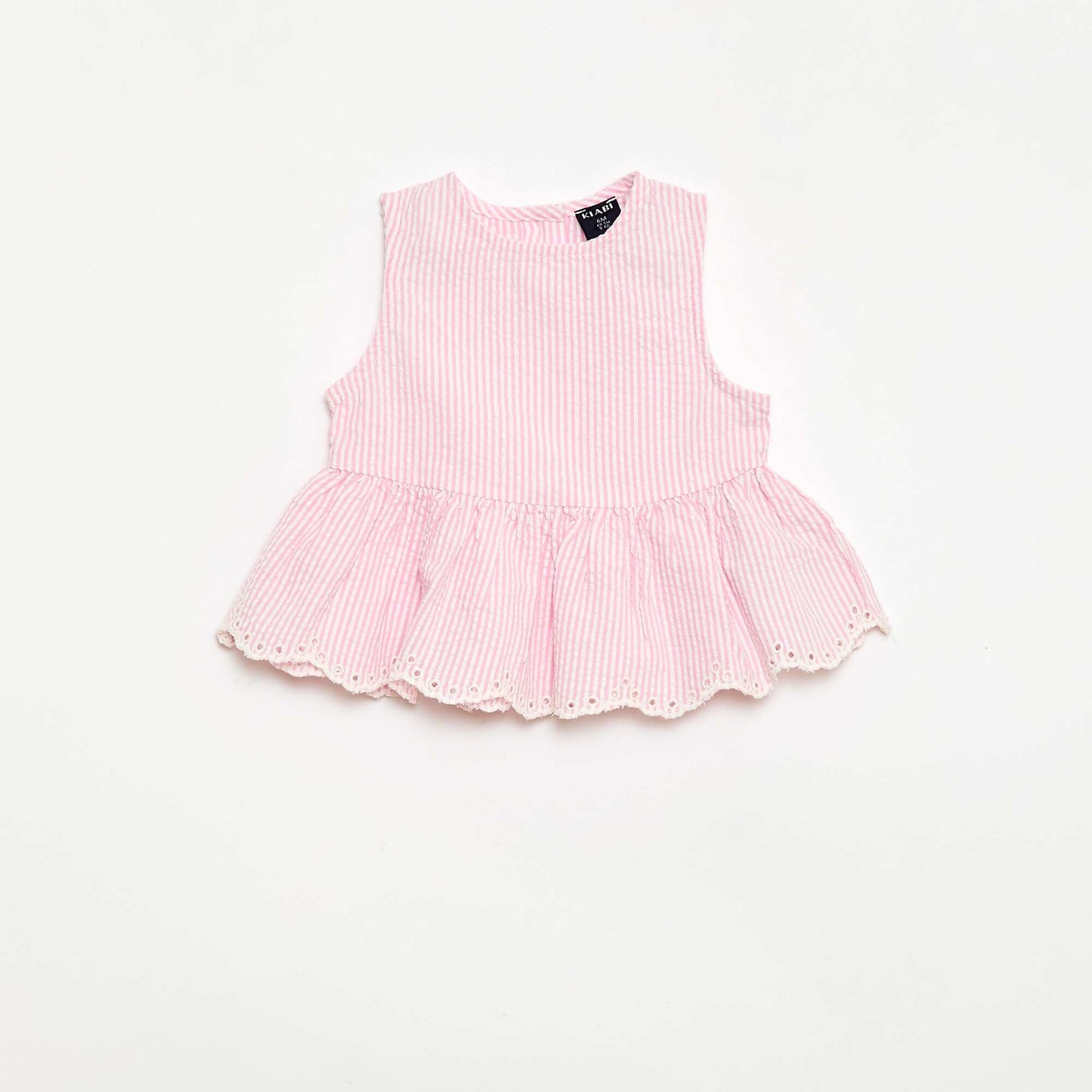 ბამბის ბლუზა და შარვლის კომპლექტი - 2 ცალი ვარდისფერი