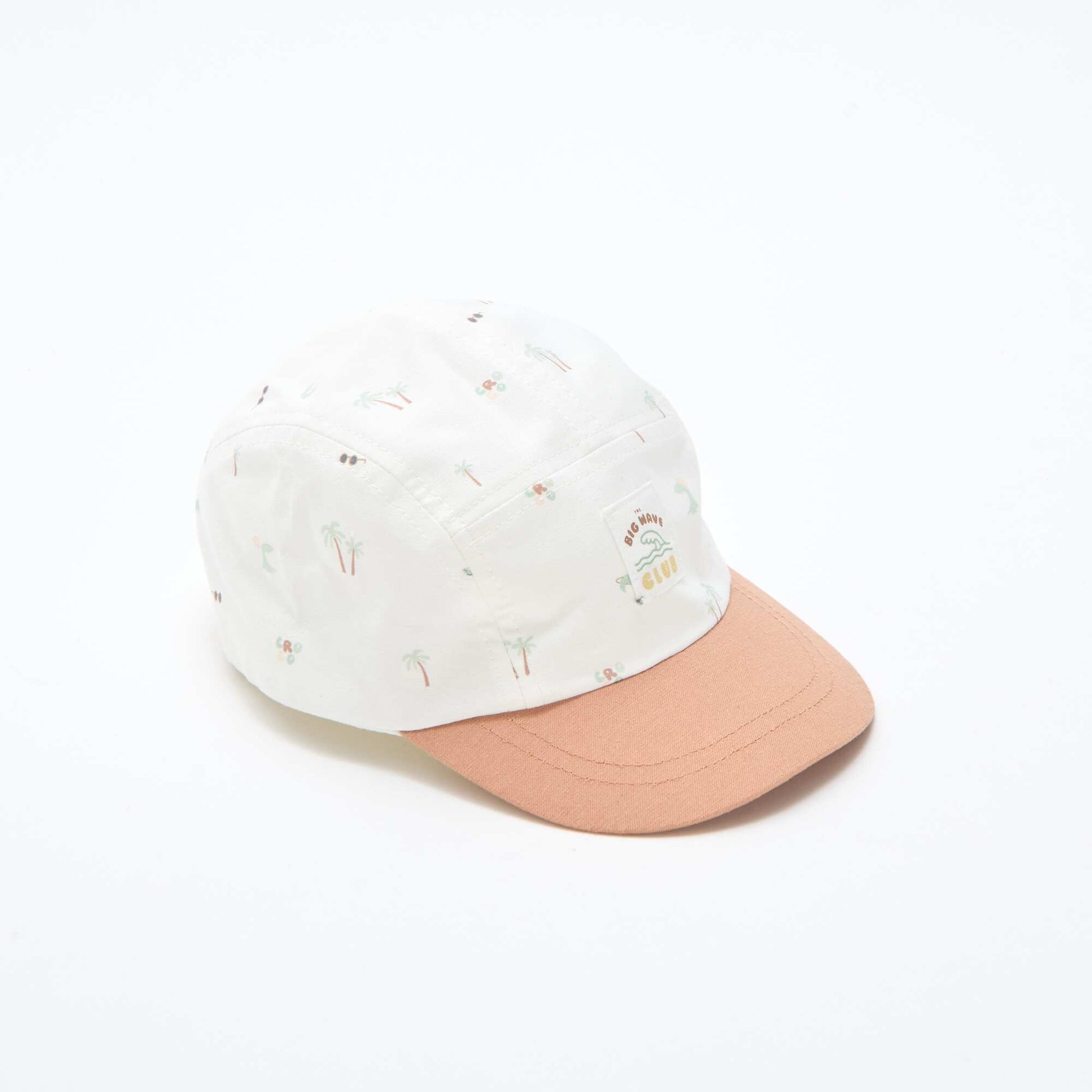 Patterned Fabric Cap BEIGE