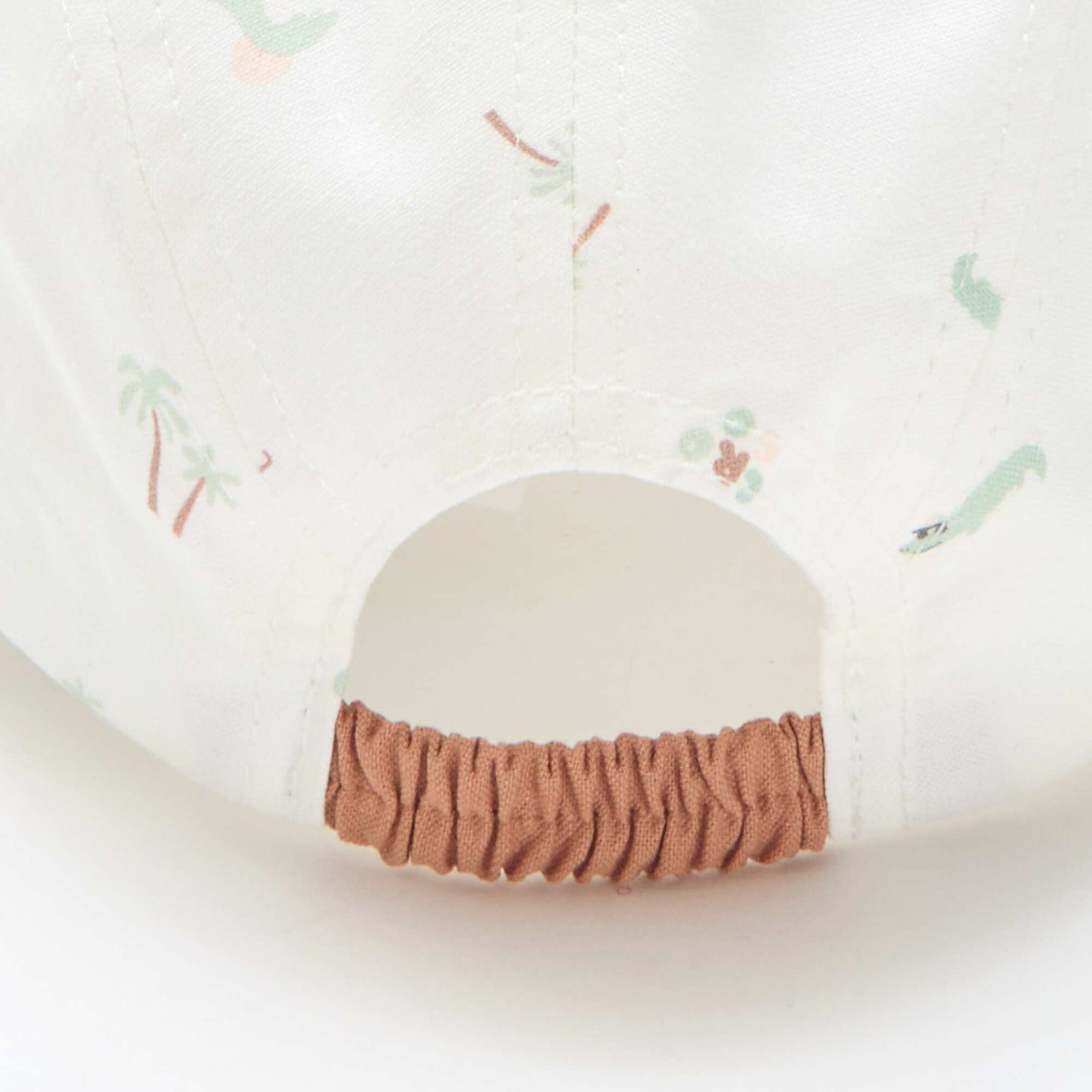 Patterned Fabric Cap BEIGE
