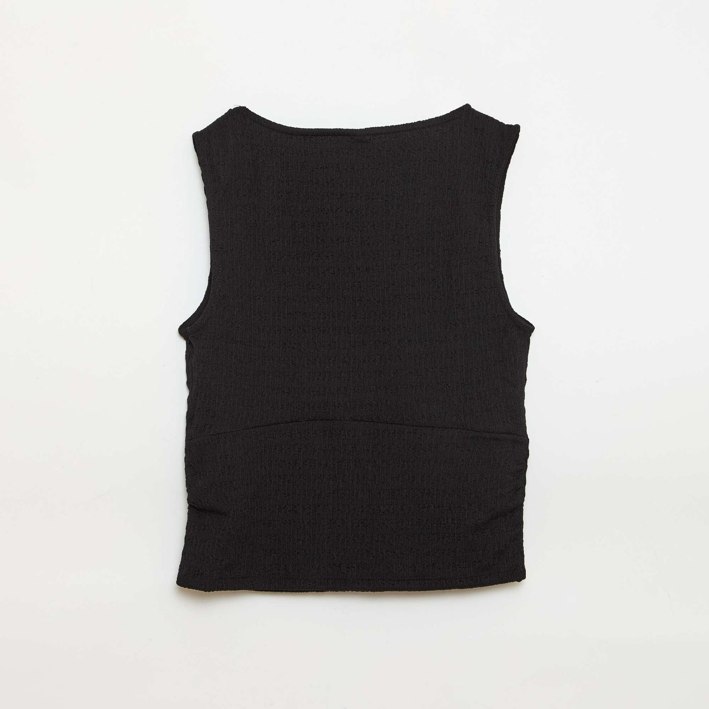 Fitted Crêpe Top BLACK