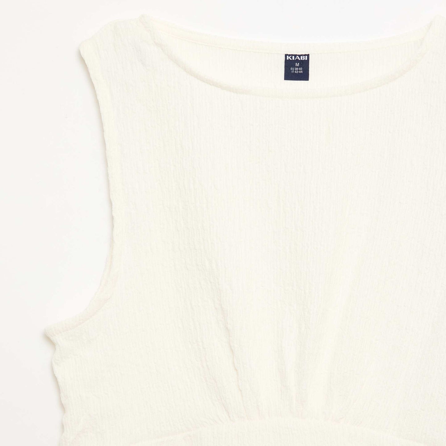 Fitted Crêpe Top BEIGE