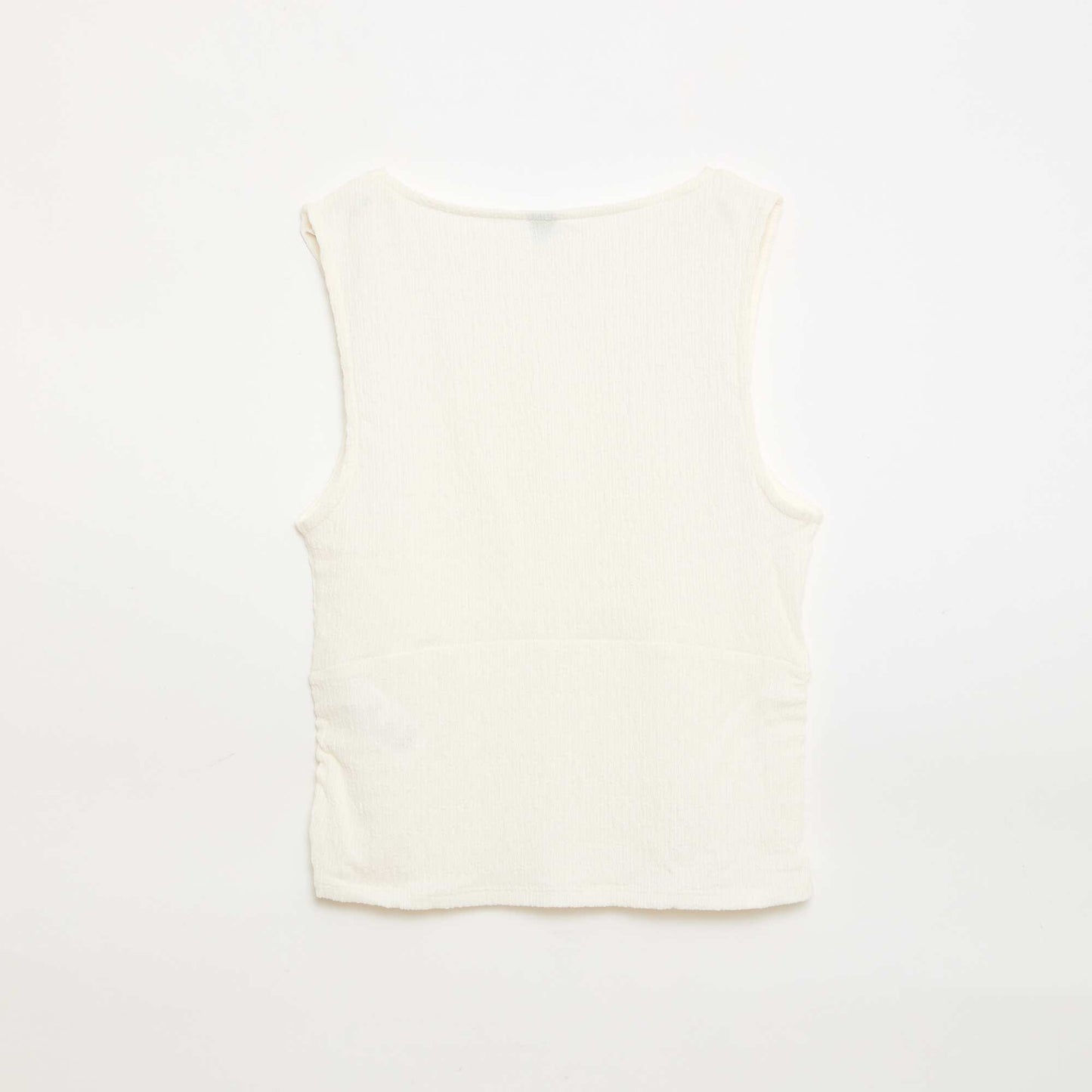 Fitted Crêpe Top BEIGE