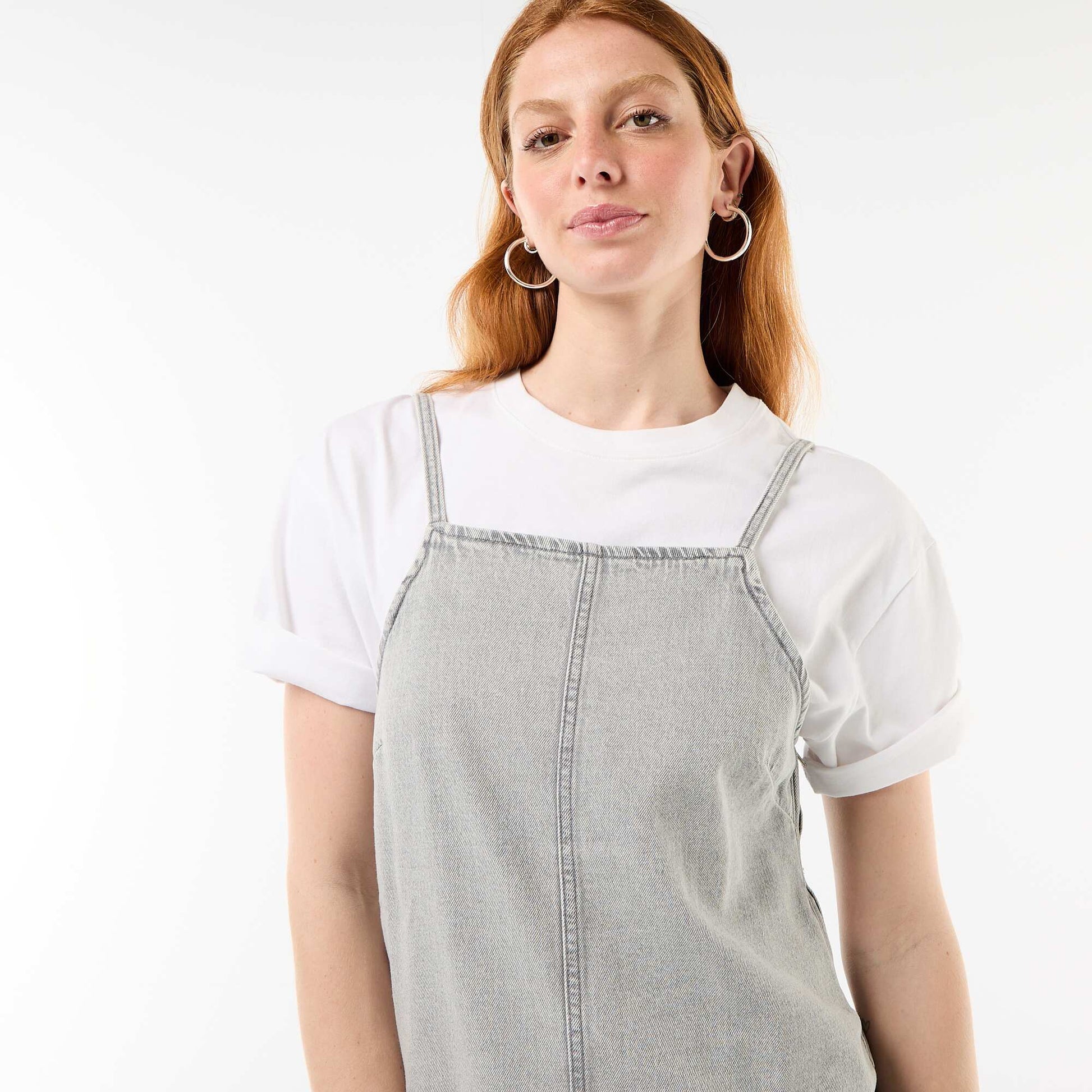 Dungaree Style Romper GREY