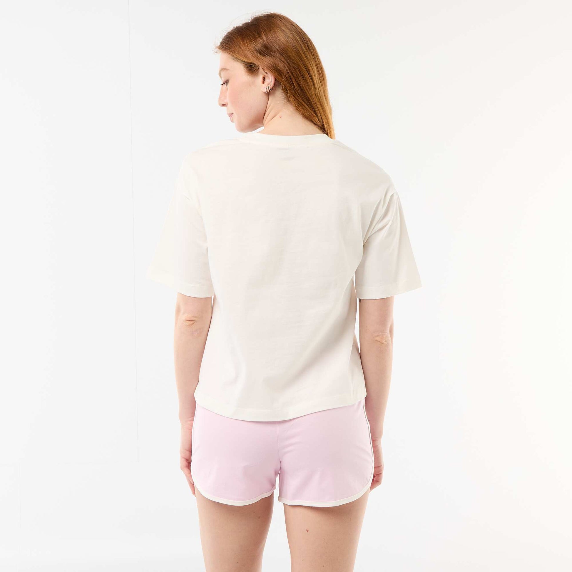 'Miss Bunny' Short Pyjamas - 2-Piece Set WHITE