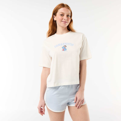 Stitch Short Pajamas - 2-Piece Set WHITE