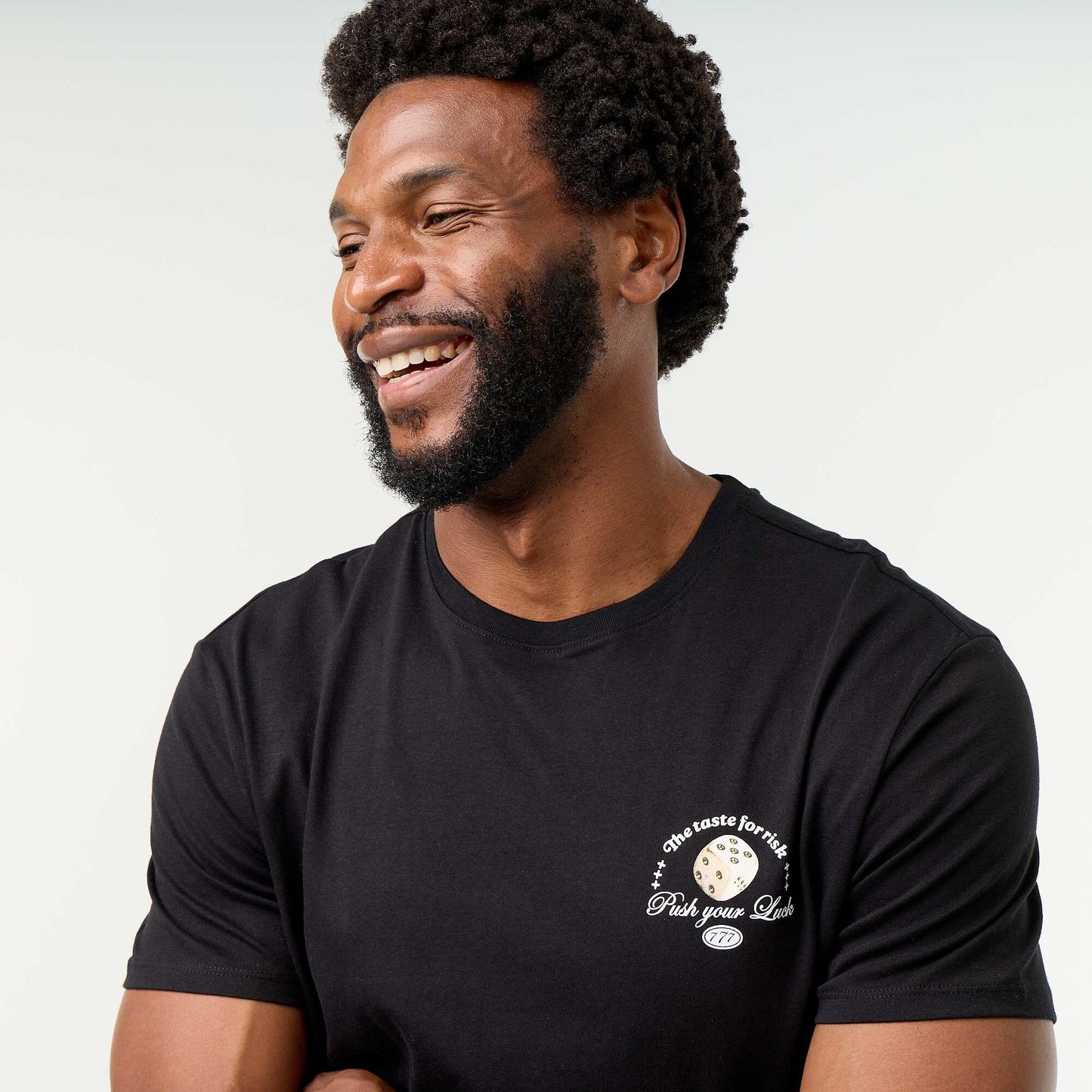 Short-sleeved graphic T-shirt BLACK