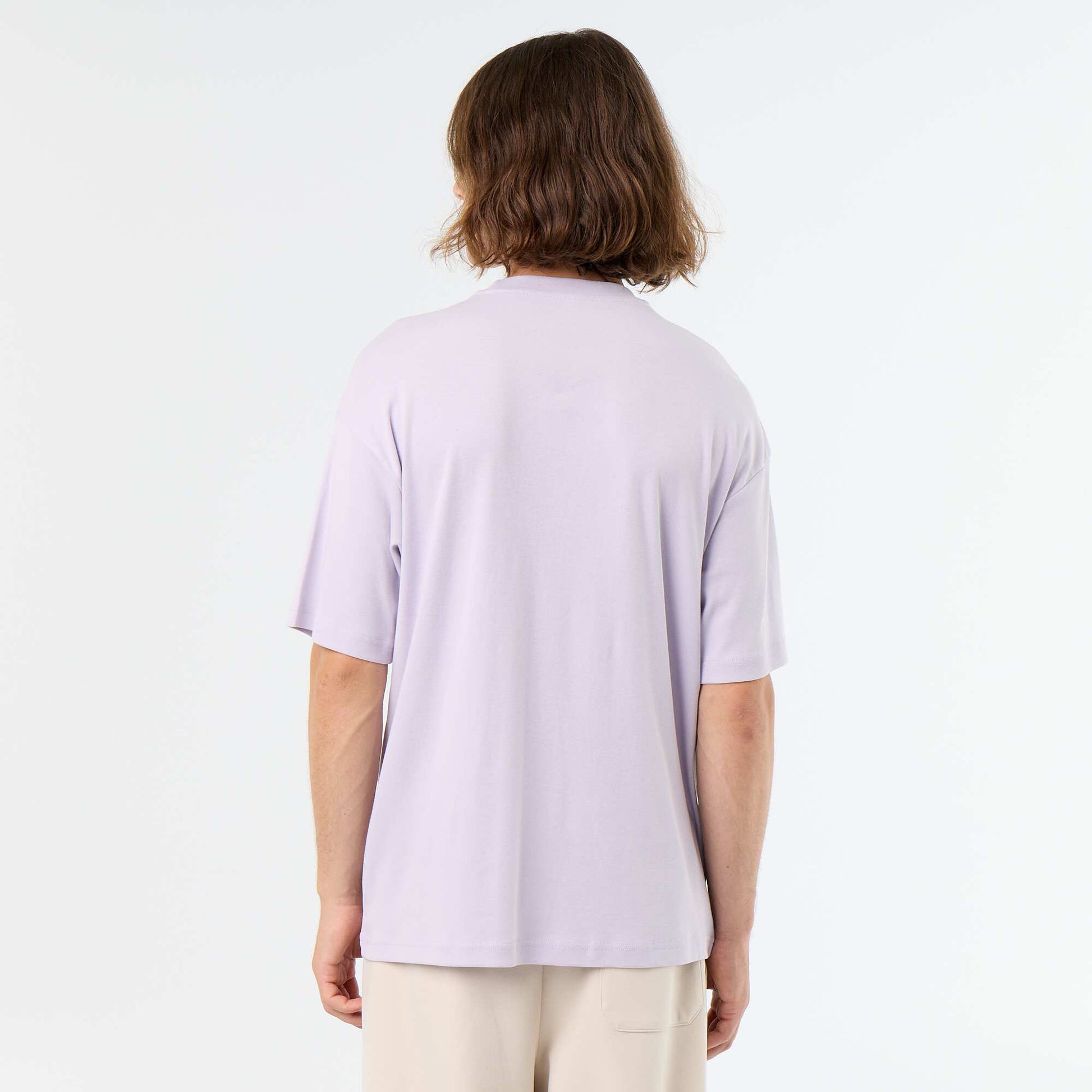 Men's Plain Short-Sleeved Crew Neck T-Shirt PINK
