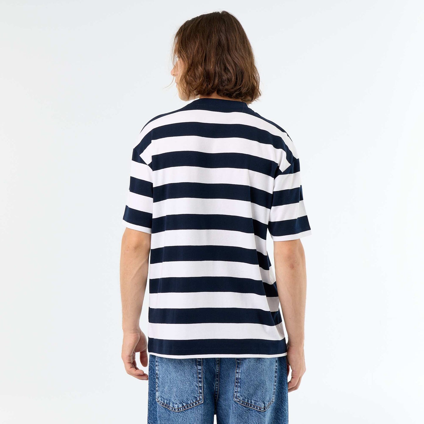 Striped short-sleeved T-shirt BLUE