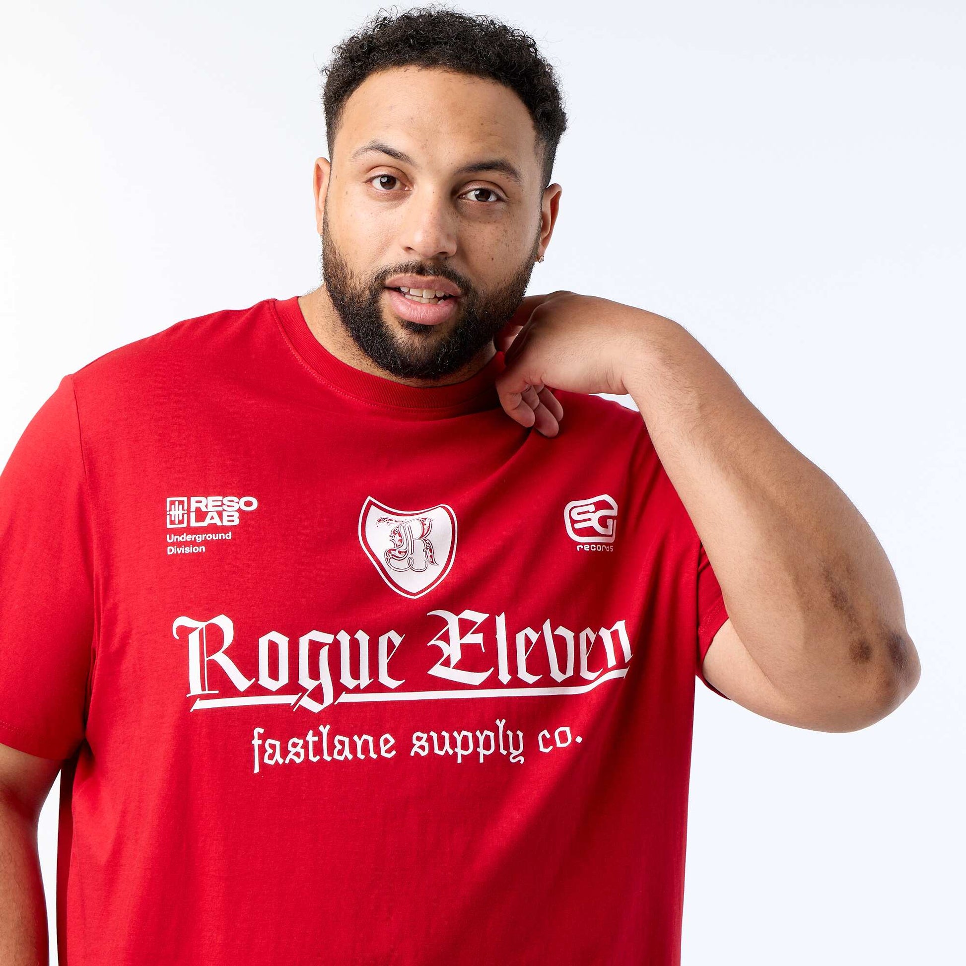 Short-sleeved printed T-shirt RED