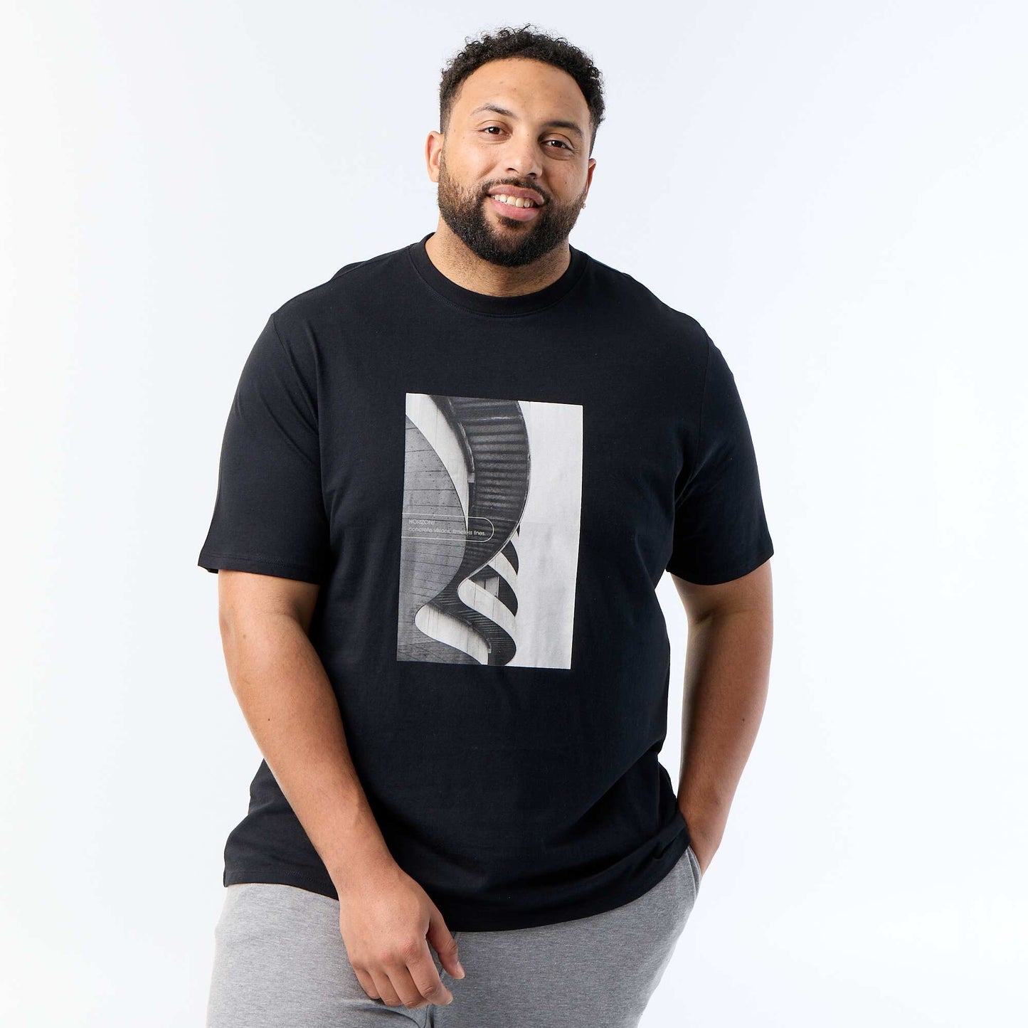 Short-sleeved printed T-shirt BLACK