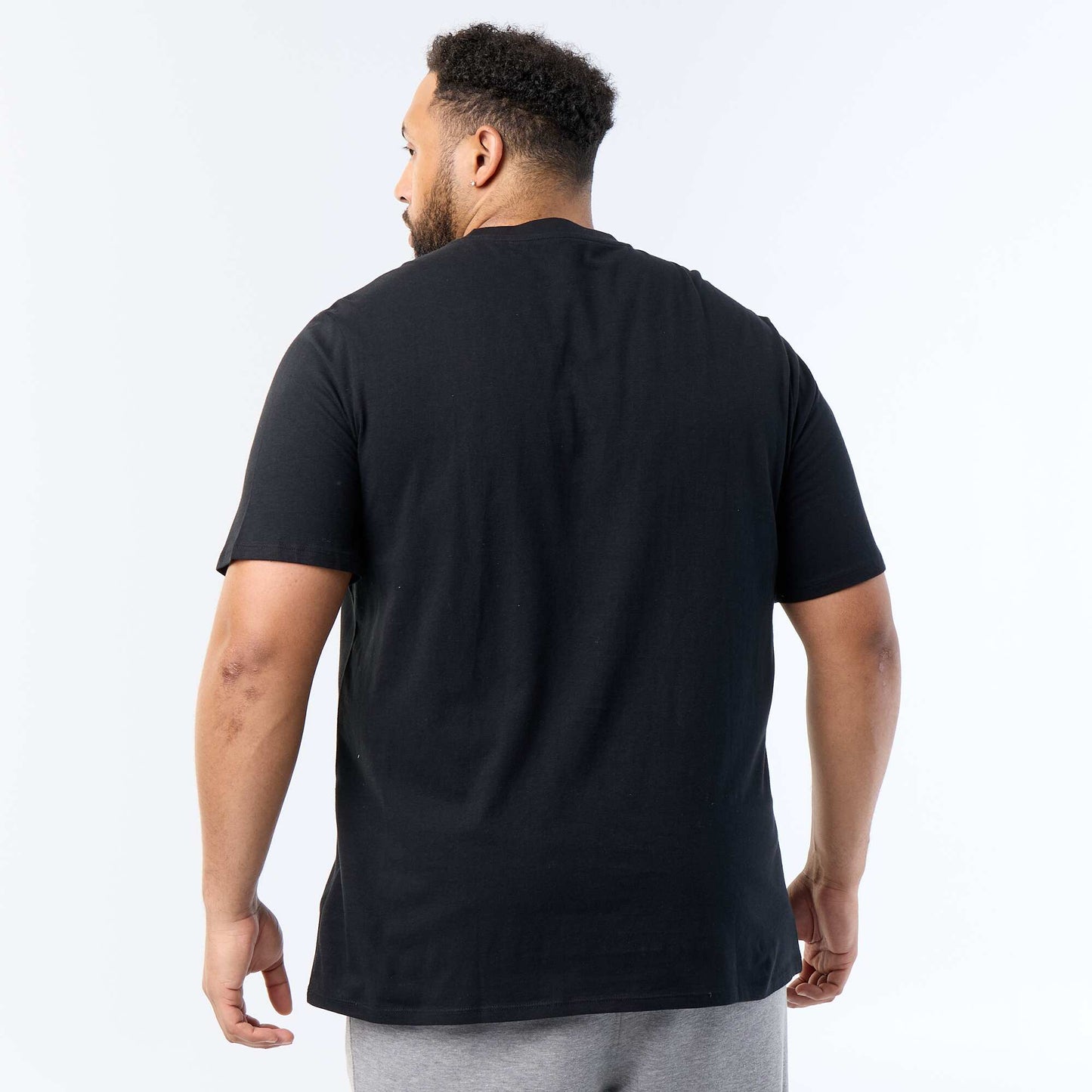 Short-sleeved printed T-shirt BLACK
