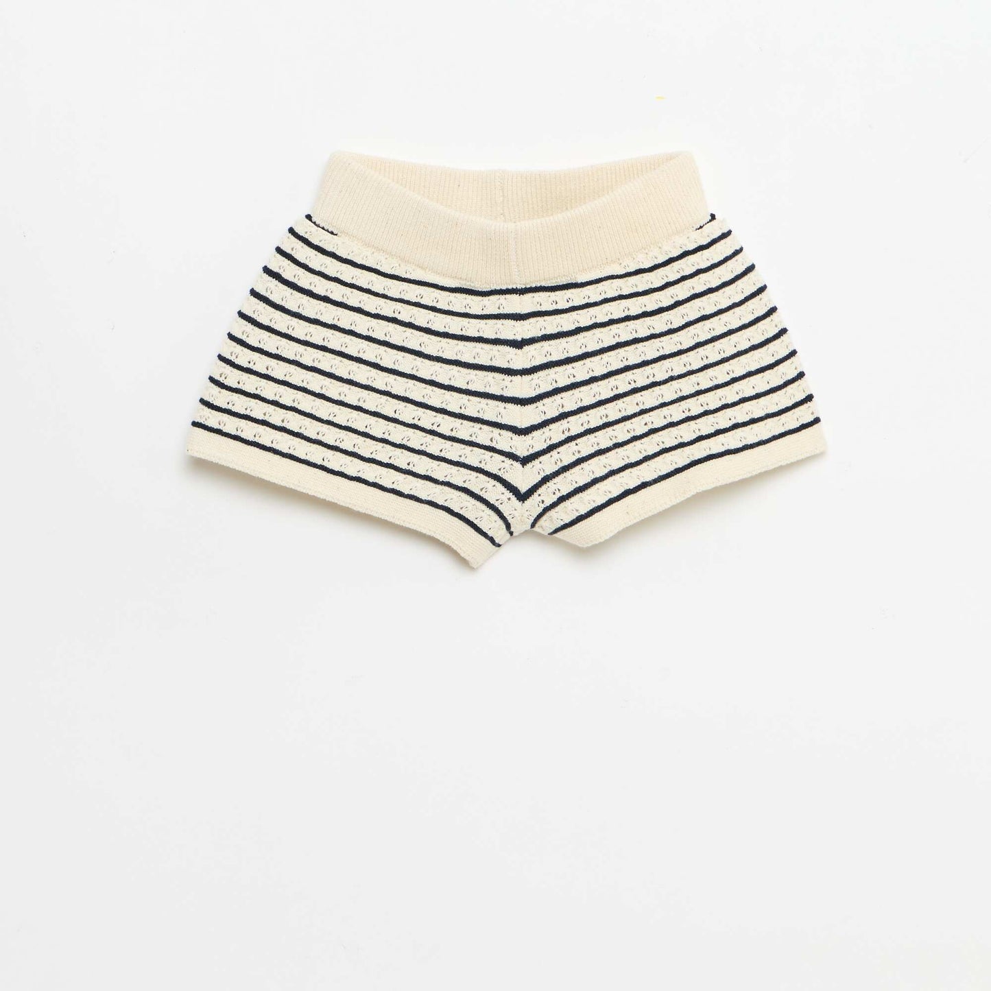 2-ნაწილიანი ნაქსოვი შორტი და მაისურის ნაკრები ლურჯი