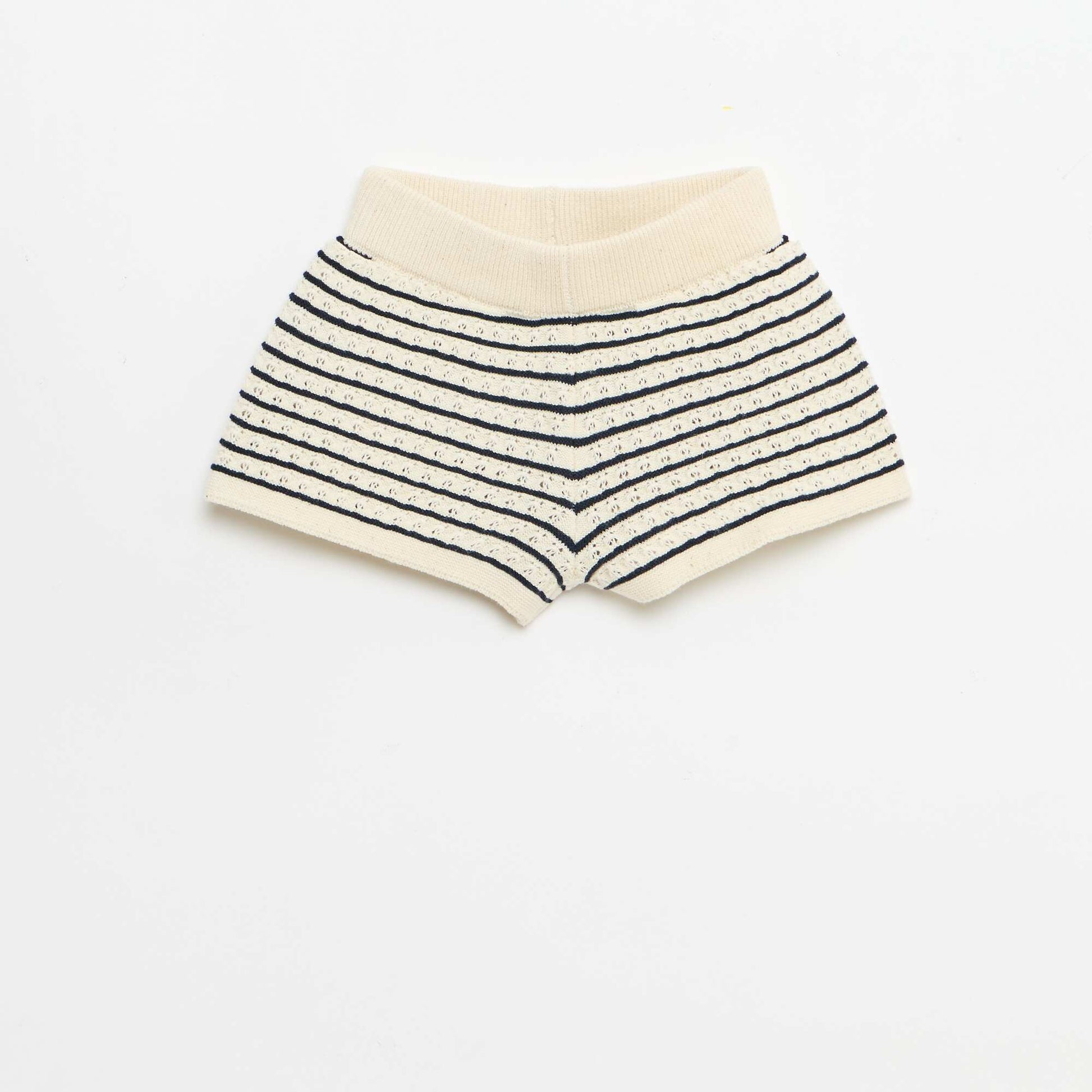 2-ნაწილიანი ნაქსოვი შორტი და მაისურის ნაკრები ლურჯი