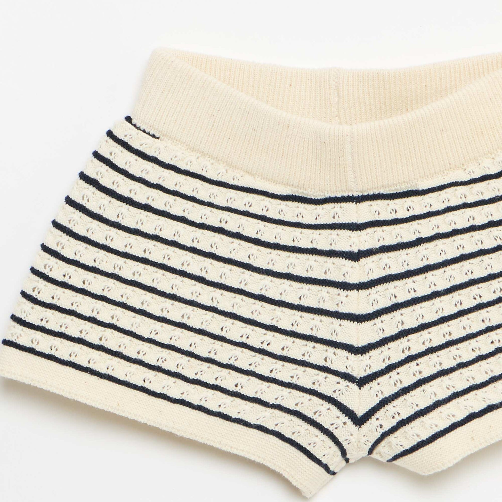 2-ნაწილიანი ნაქსოვი შორტი და მაისურის ნაკრები ლურჯი