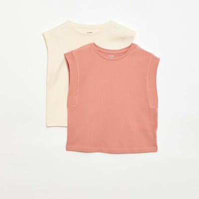 2-Pack of Plain Tank Tops PINK