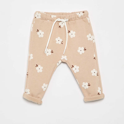Patterned jogging pants BEIGE