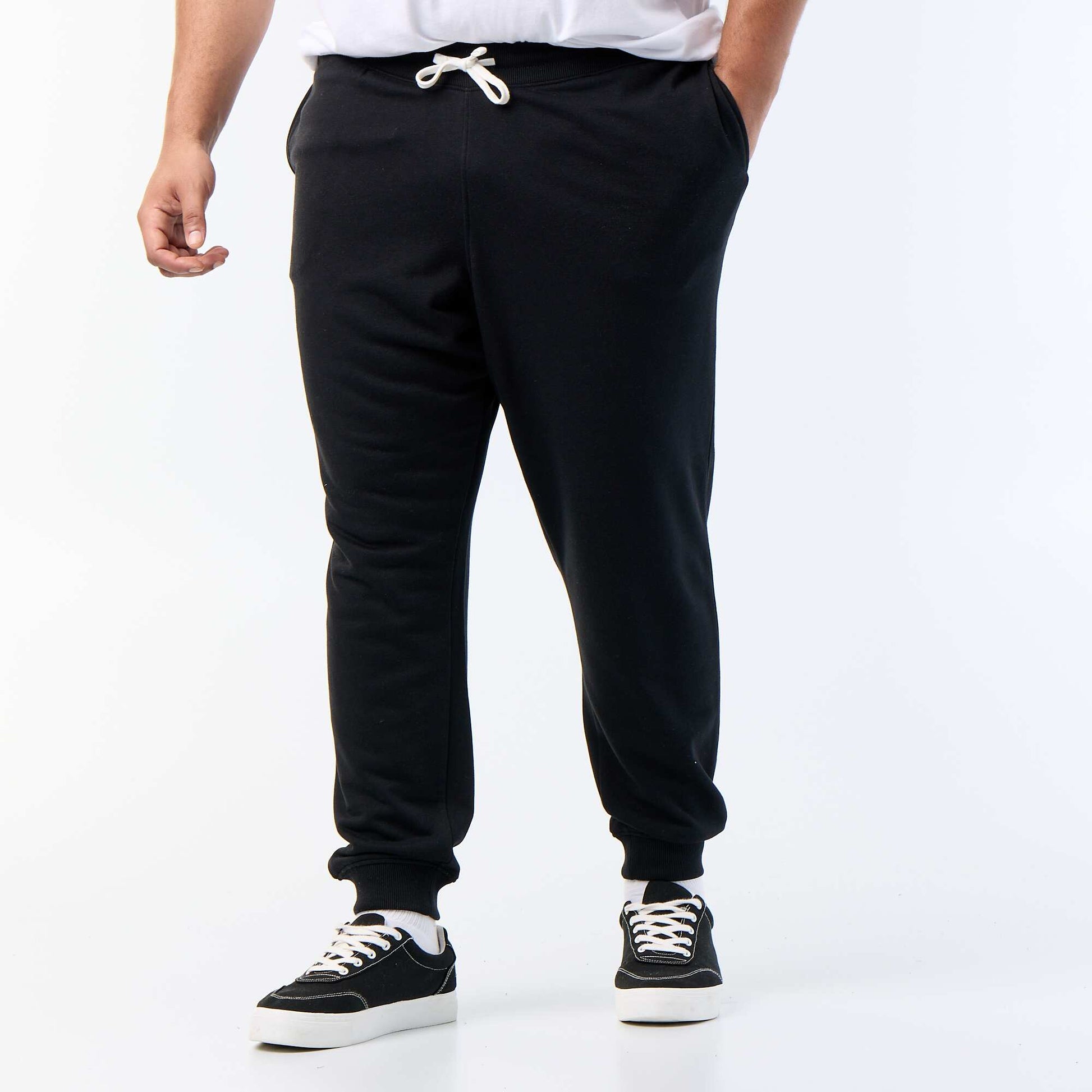 Brushed fleece joggers BLACK
