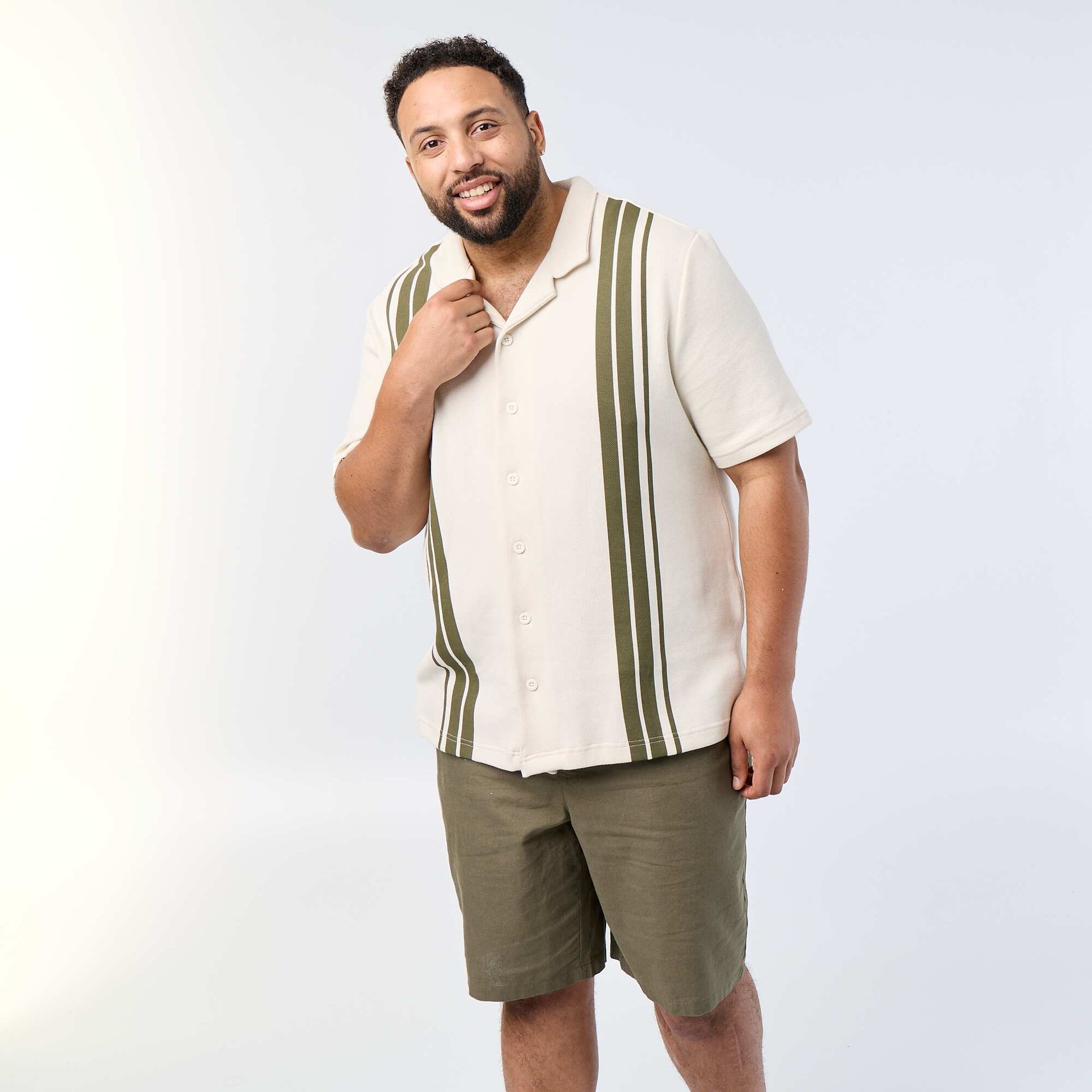 Chino Bermuda Shorts with Drawstrings KHAKI