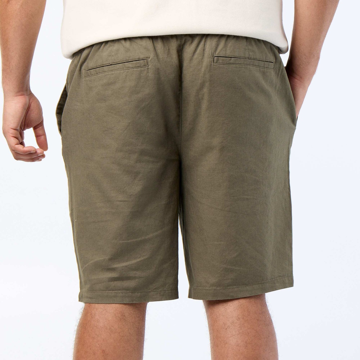 Chino Bermuda Shorts with Drawstrings KHAKI