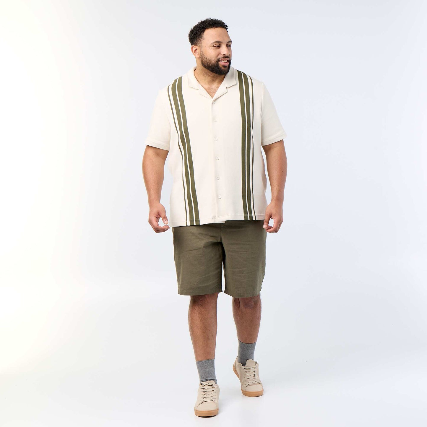 Chino Bermuda Shorts with Drawstrings KHAKI