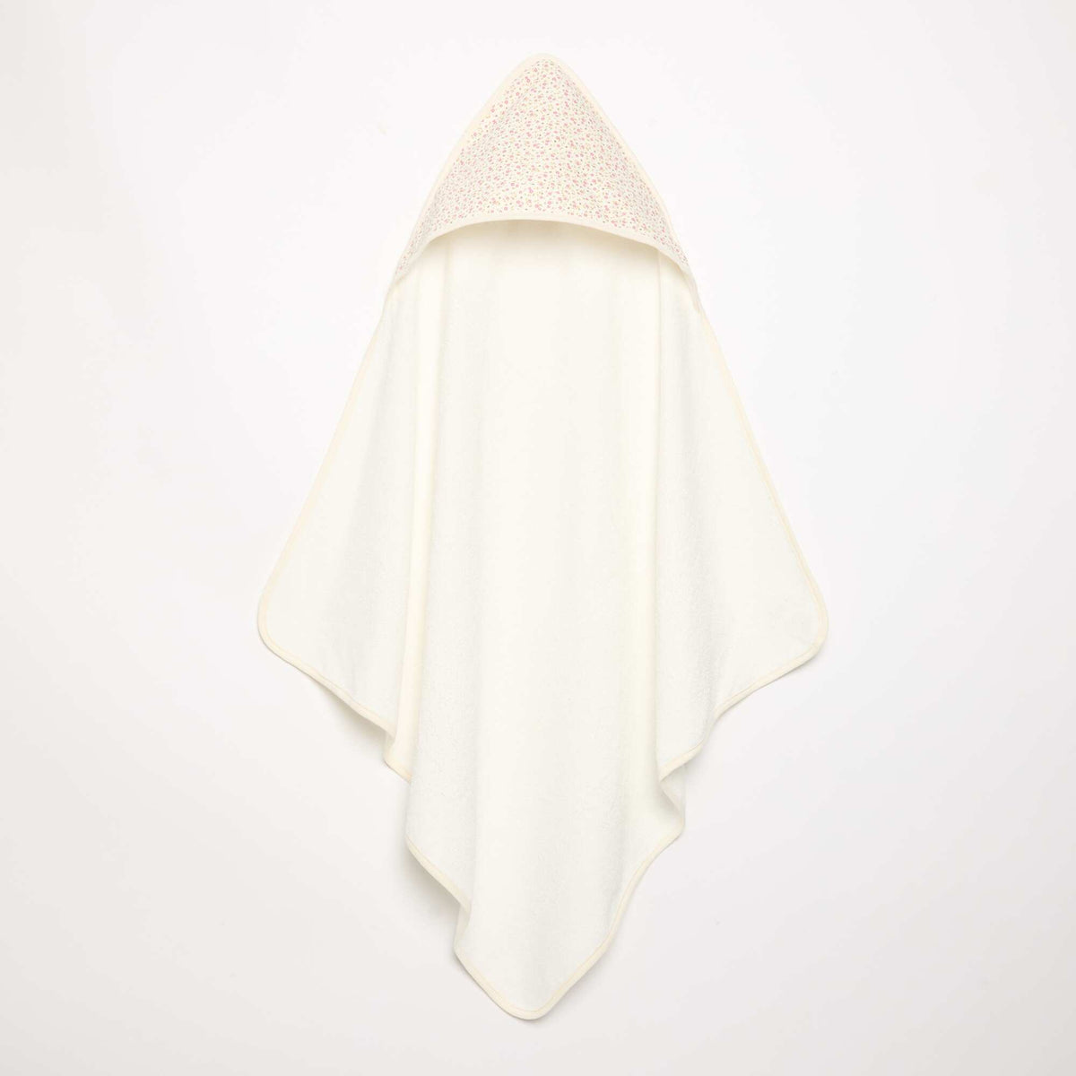 Printed jersey cotton and fleece blanket WHITE