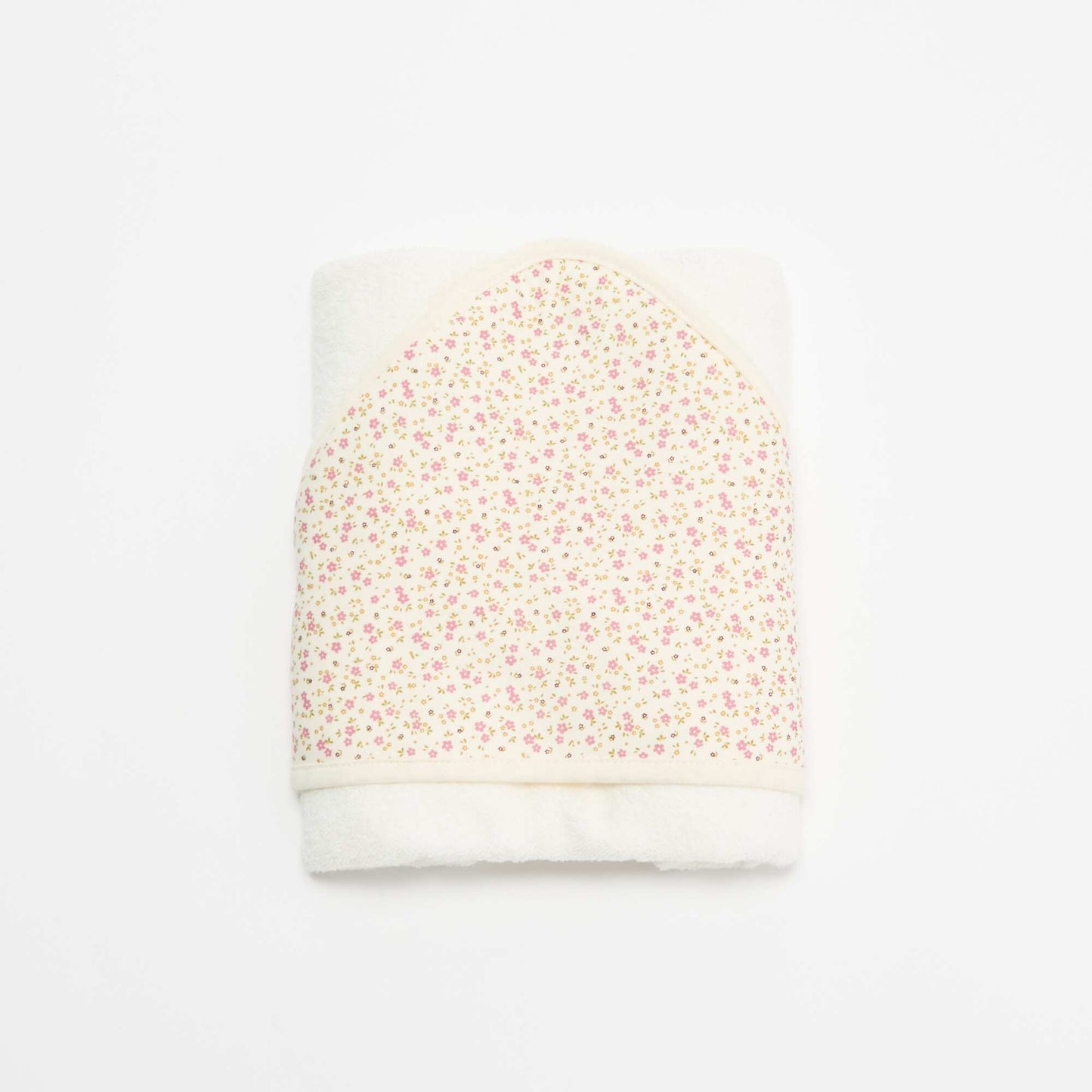 Printed jersey cotton and fleece blanket WHITE