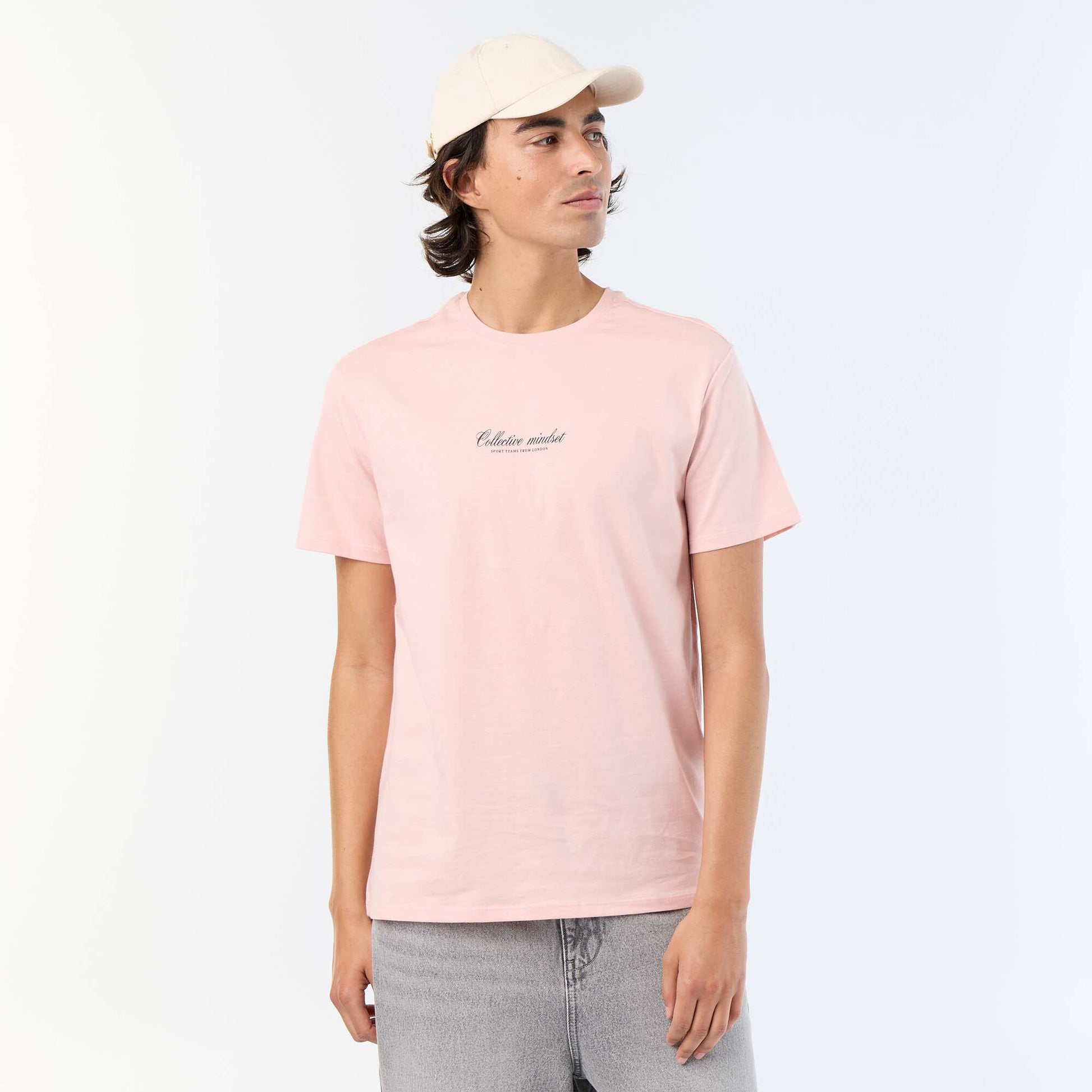 Printed Short-Sleeved T-Shirt PINK
