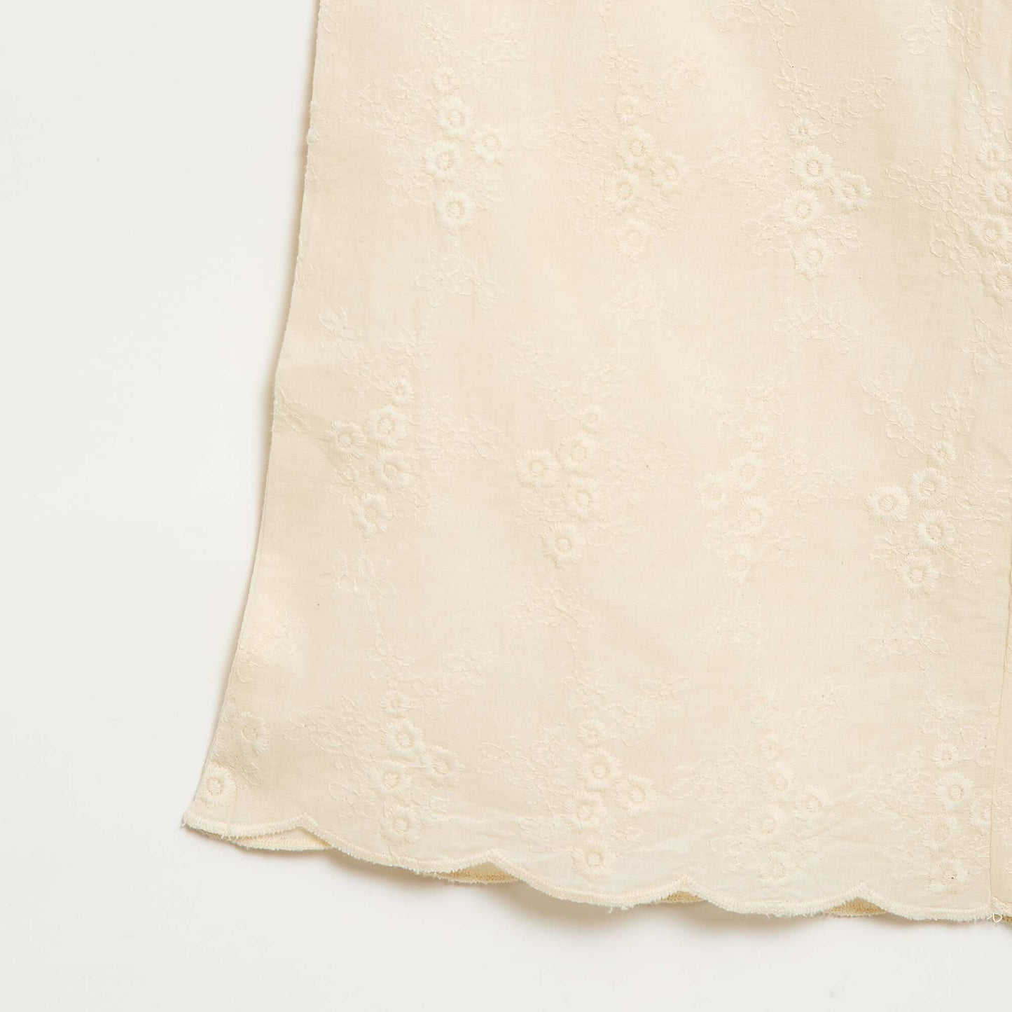 Embroidered Poplin Pants WHITE